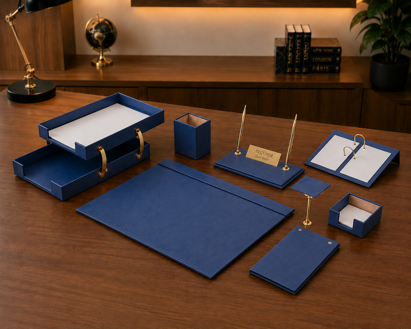 Classic Desk Organizer – 10 PCS Leather Desk Organizer Set – Desk Accessories