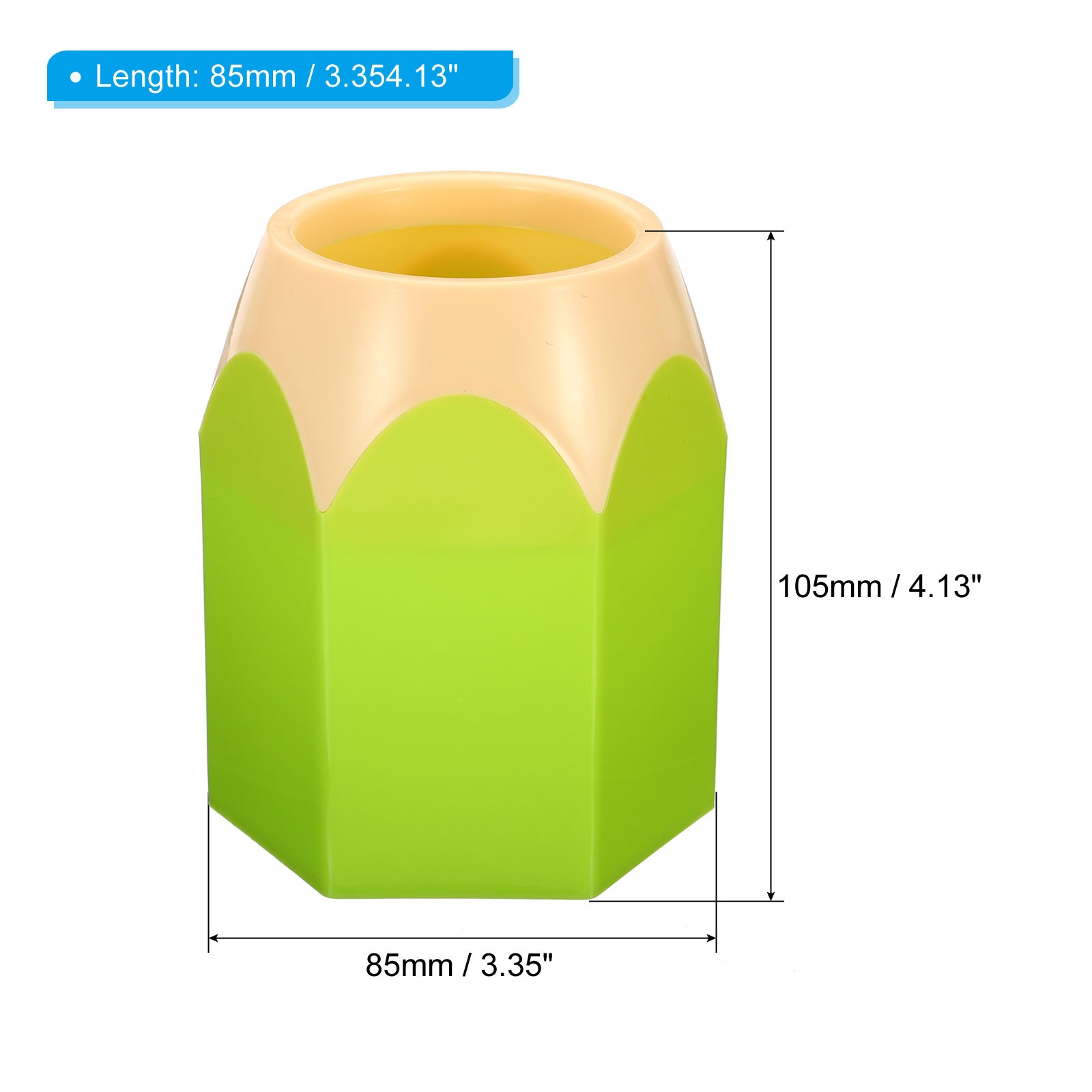 3pcs Pencil Holder Pen Holder for Desk Cute Pencil Holders Pencil Shape Green