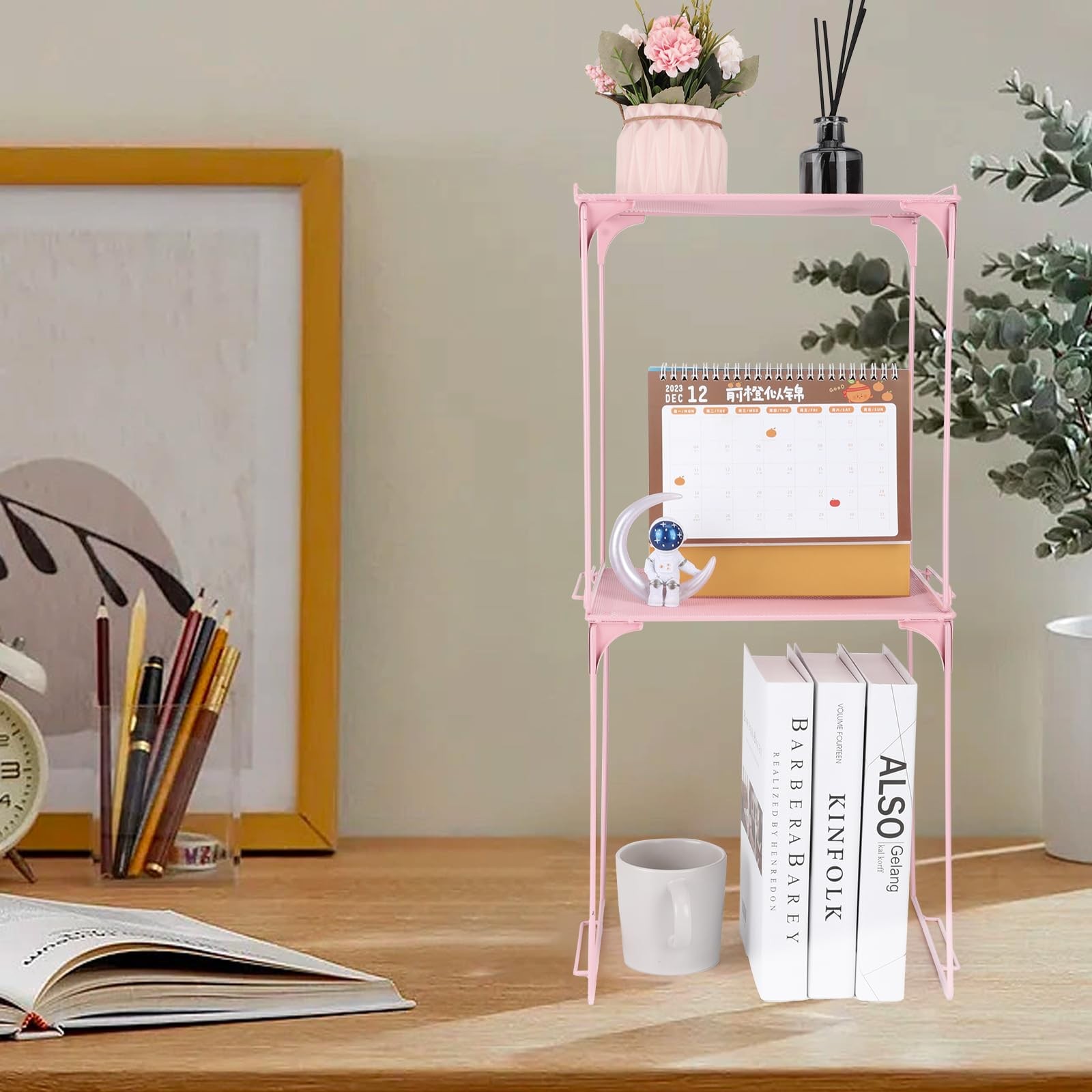 Locker Organizer Shelf Stackable Extra Locker Shelf for School Locker Organiz…