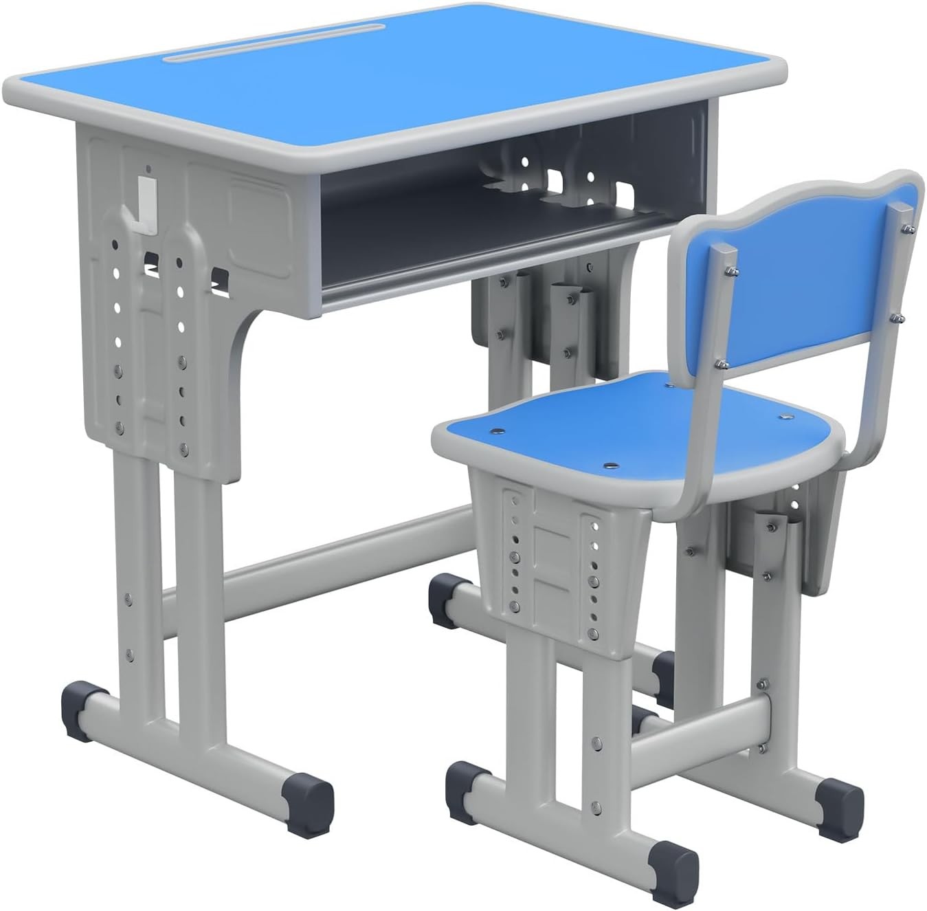 Cantonape Kids Desk and Chair Set Height Adjustable Blue