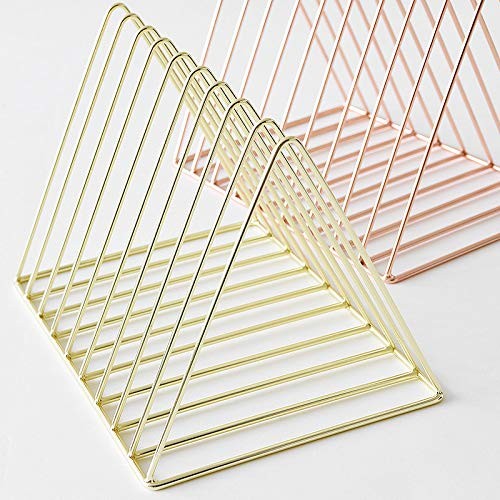 Sooyee 9 Slot Gold Magazine Holder, Desktop File 10.2”L X 7”W X 6.9”H,