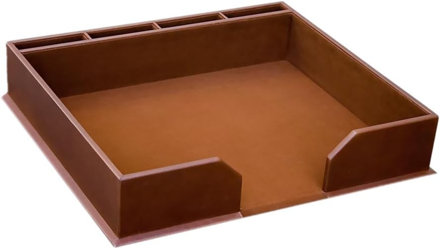 Dacasso Conference Pad Holder, Rustic Brown, to Store pads and coasters 17″ x 14