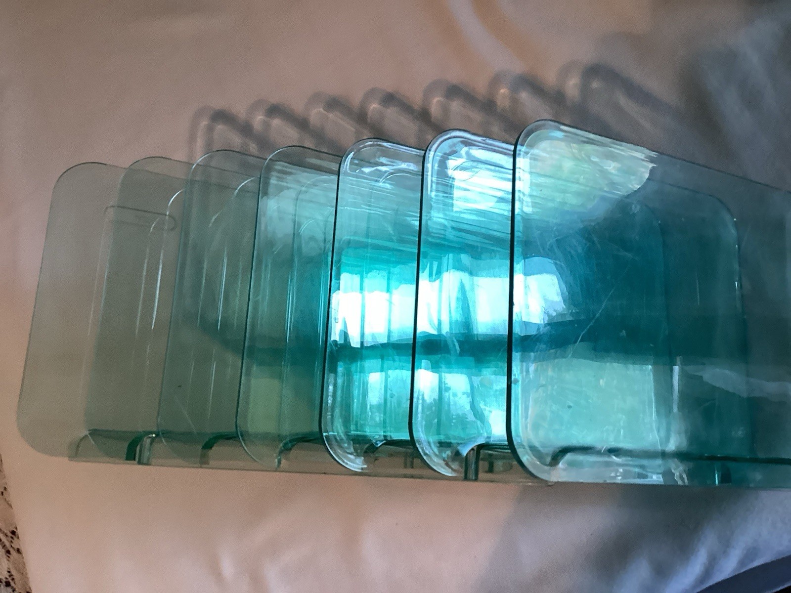 Eldon Desk Organizer – Clear Green Plastic File/Mail Sorter 6 Slot