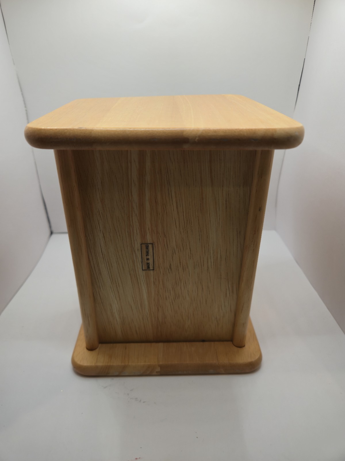 Vintage Wooden Desktop Letter/Mail Organizer Holder 7×6.5 In Marked Thailand
