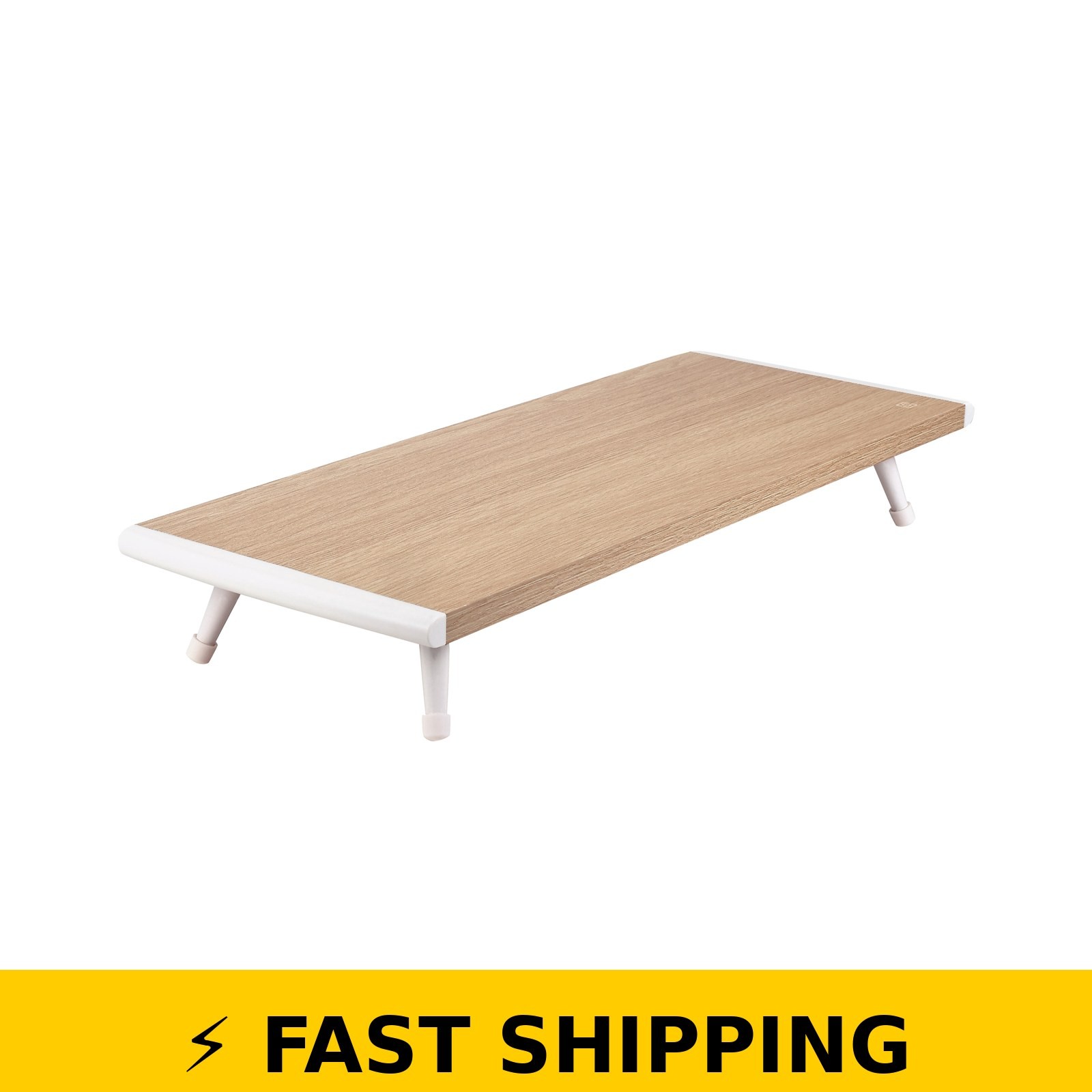 Incipio Wooden Monitor Riser Stand – Ergonomic Desk Shelf – Oak