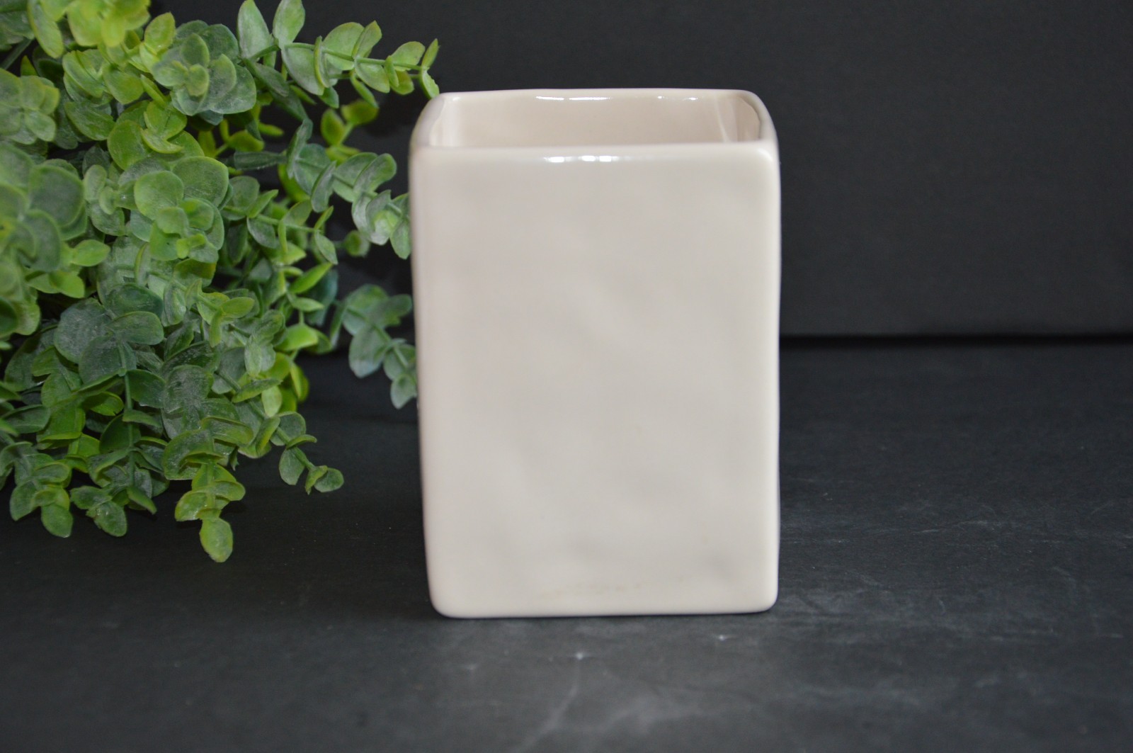 New Rae Dunn By Magenta Black & White CREATE Ceramic Pen and Pencil Holder