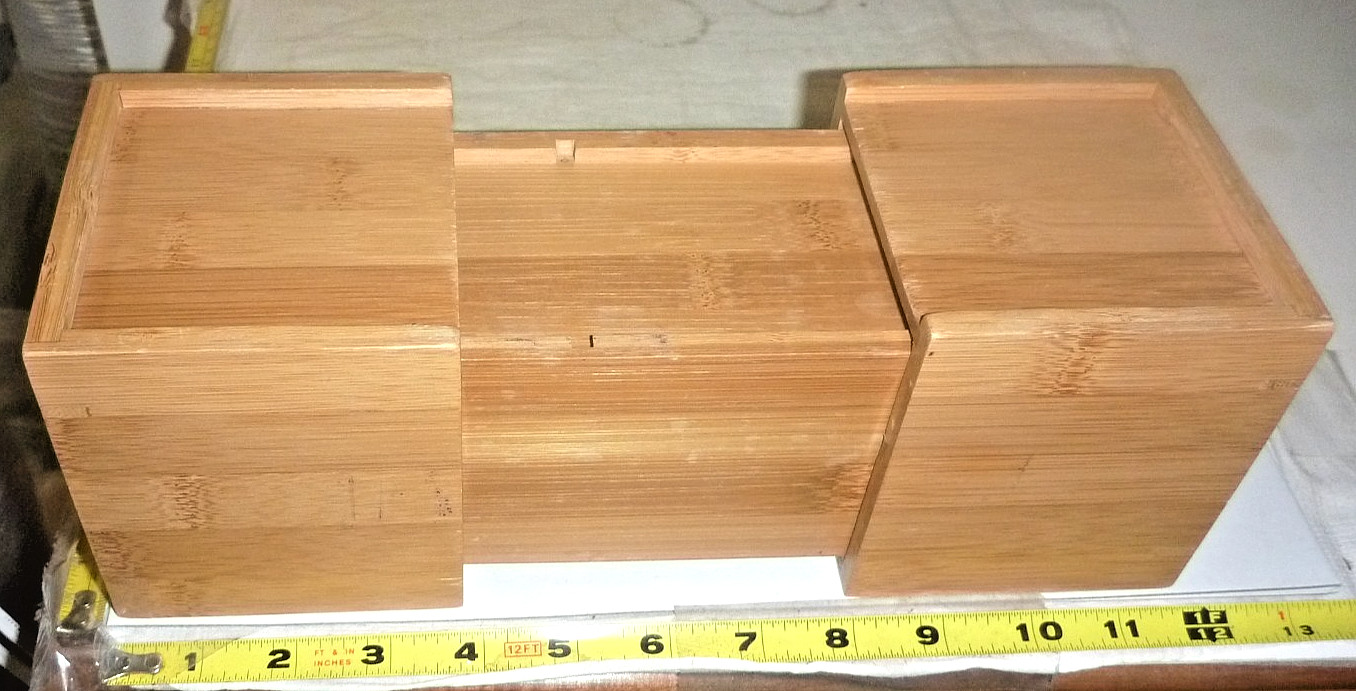 Small Bamboo 5-Slot DESKTOP Expandable Organizer/Caddy ~4H x 4W x 7½-11½”L