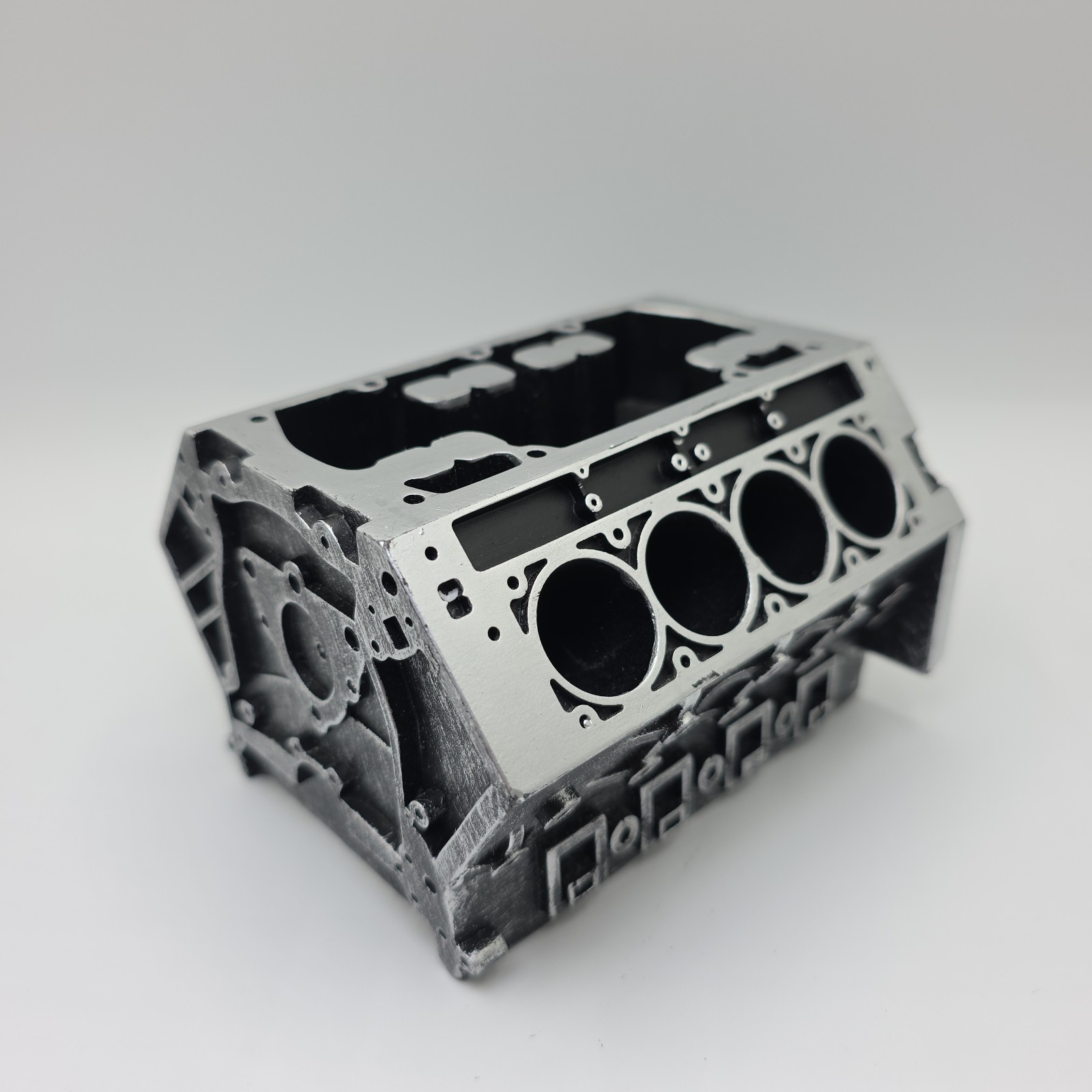 V8 Engine Block Resin Business Card Holder Pen Holder Desk Organizer Automotive