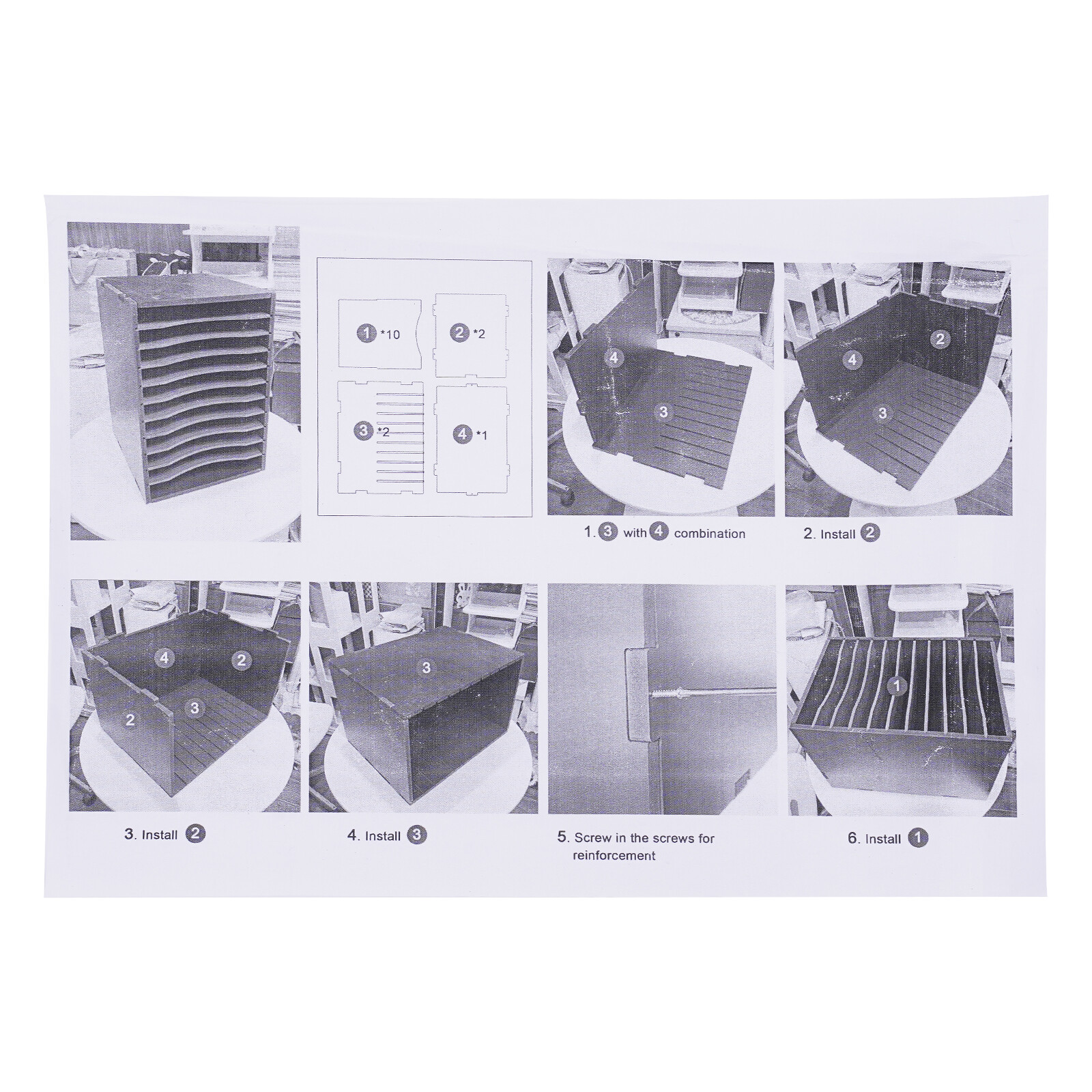 Vertical Desktop Sorter 11 Compartment Black Letter-size Shelves