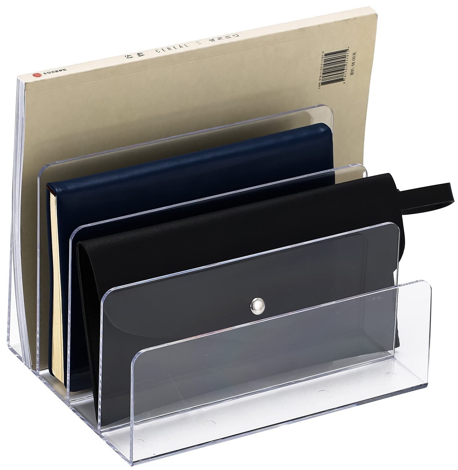 File Organizer for Desk, Mail Organizer Countertop,Sooyee 4-Section File Holder