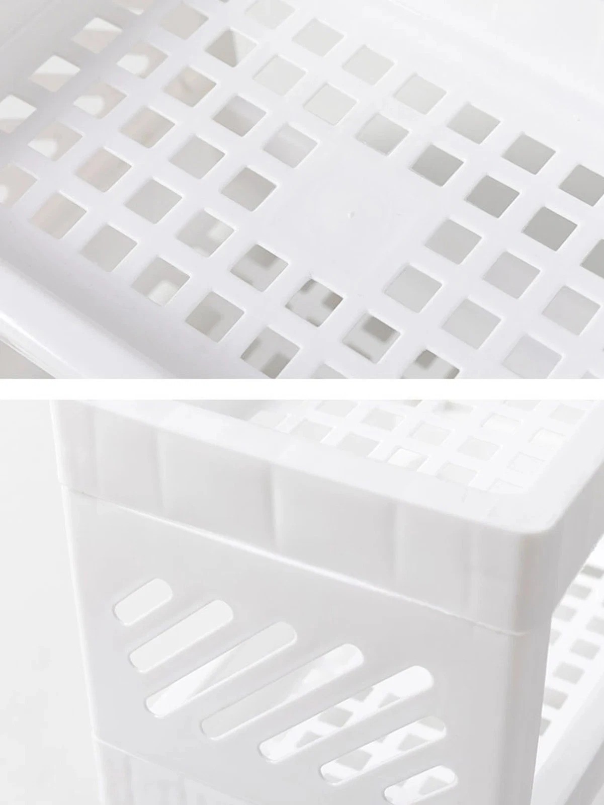 Double Layer Desktop Storage Rack PP Organizer Office Makeup Stationery Holder