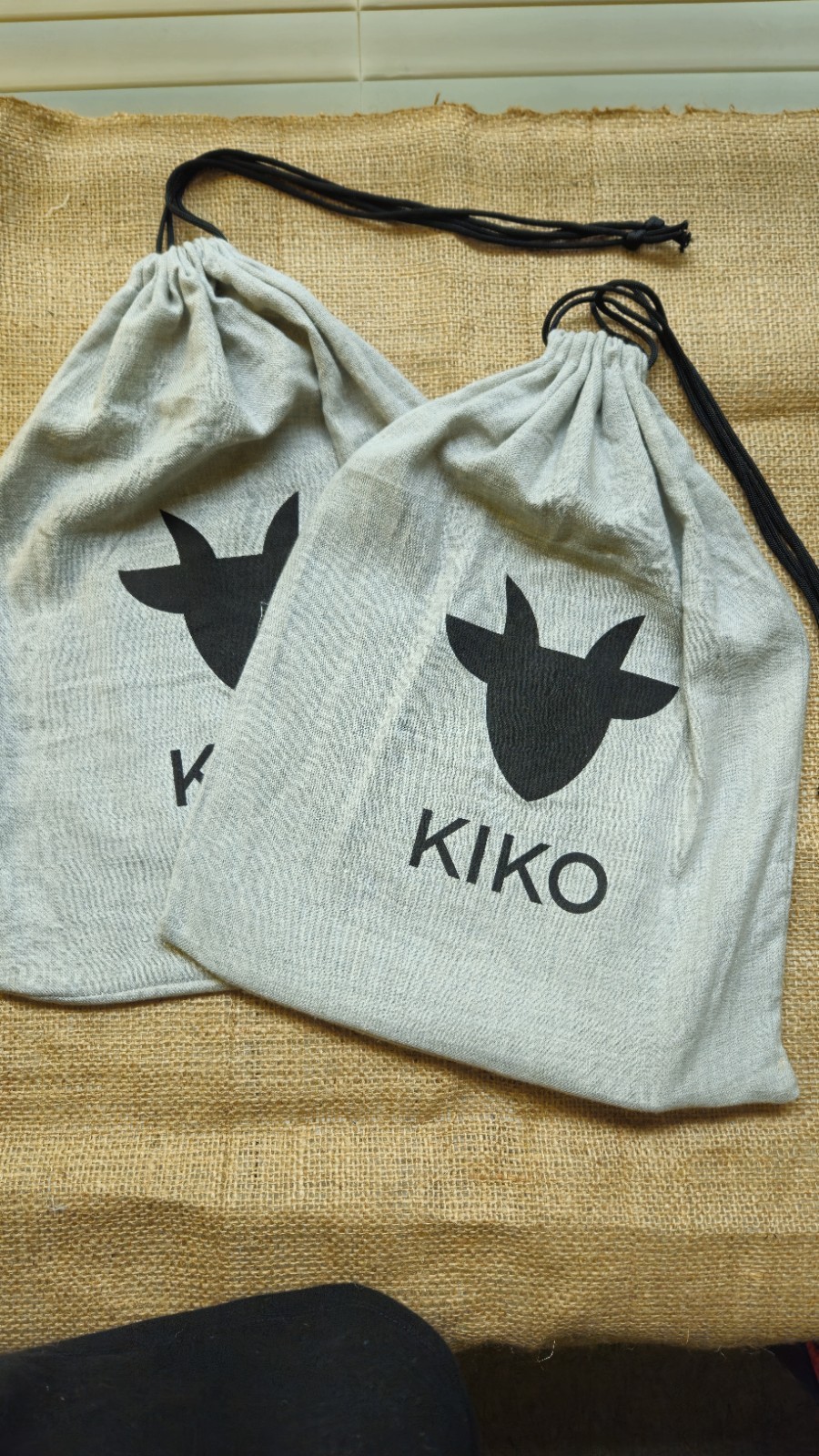 2 New Kiko Leather dresser/desk trays, w/flannel gift bags.