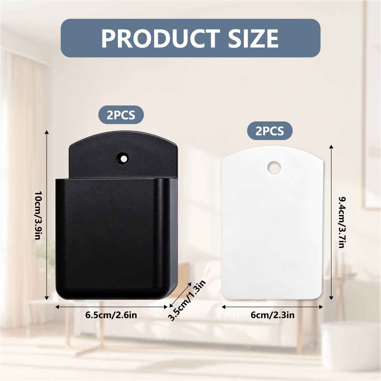 2PCS Wall Mount Remote Holder, Adhesive TV Conditioner Remote Control for Hom…