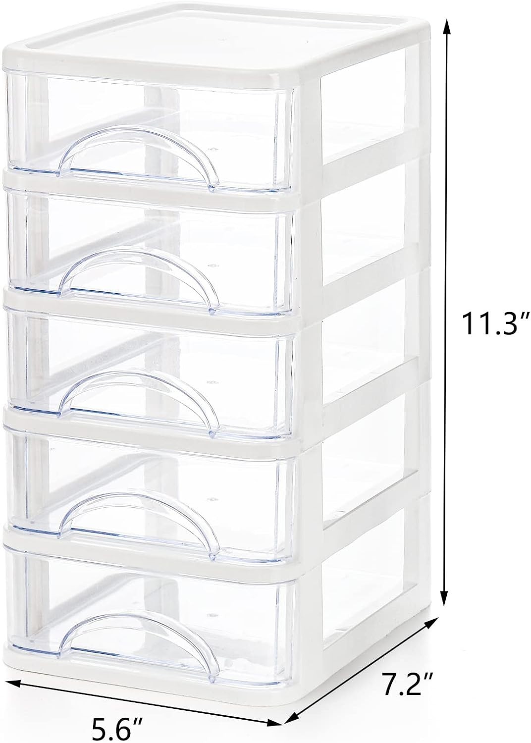 Modular 5-Drawer Clear Storage Unit for Desk – Ideal for Organized Workspaces