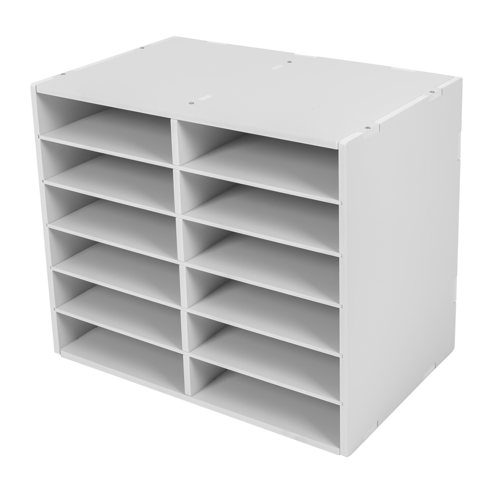 12-Compartment Literature Organizer – Durable File Sorter with Modern Design