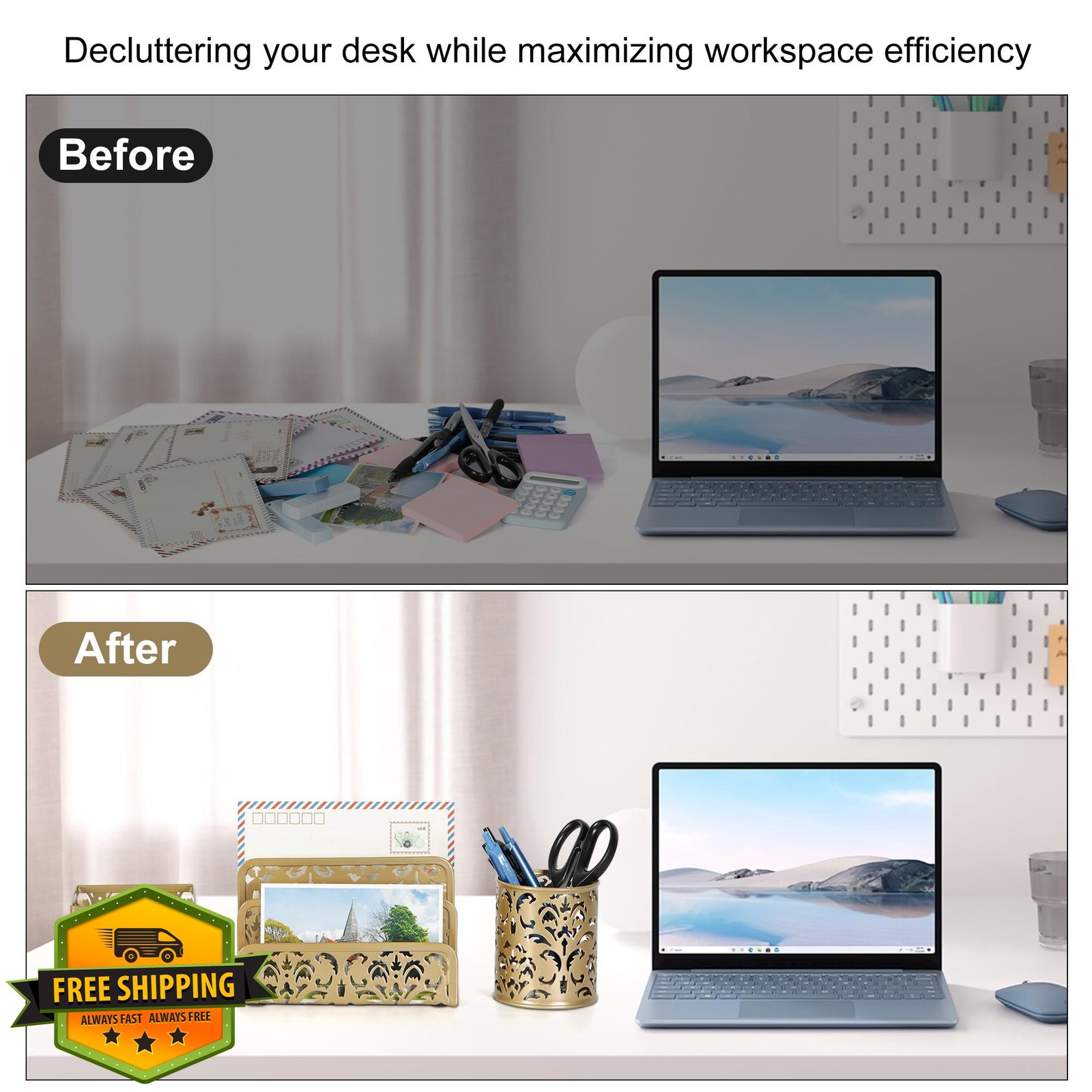 EasyPAG desk organizer set Gold