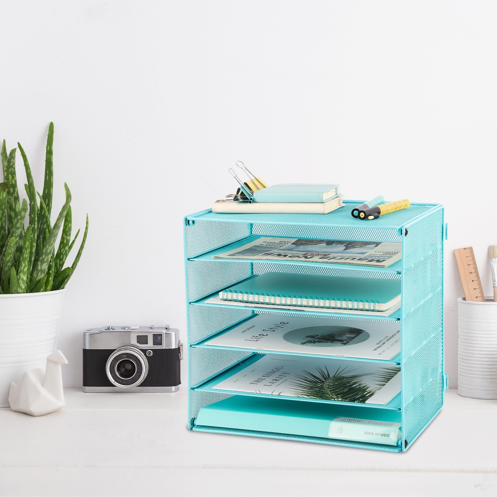 Mesh Desk Organizer Tray 13″L x 9.05″W x 12.5″H – Industrial Strength