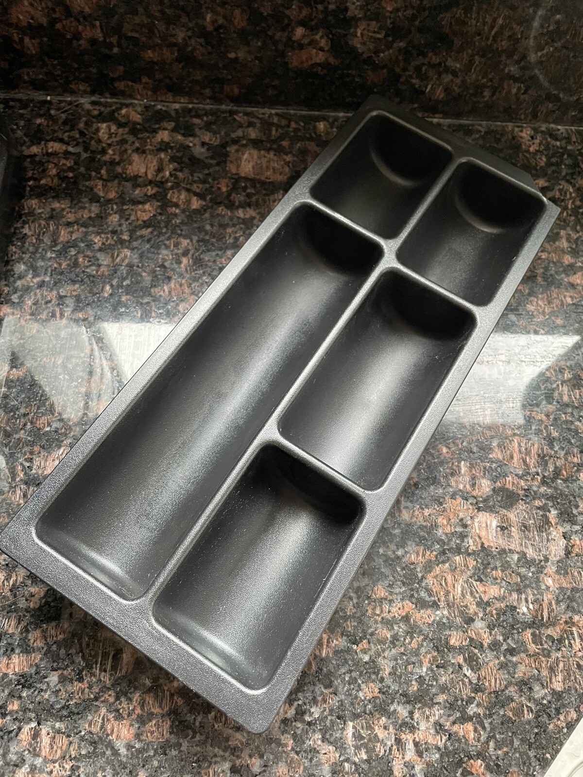 Steelcase Desk Drawer Plastic Office Supply Organizer Black Corner Cracked