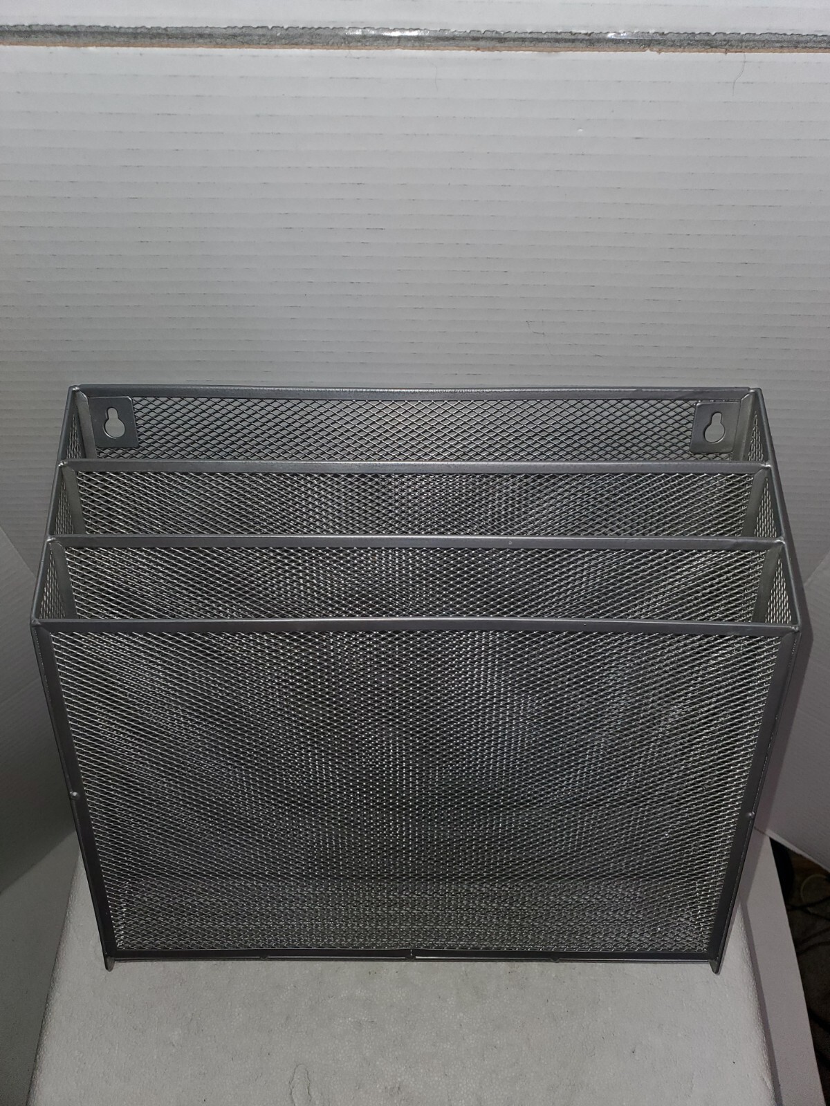Wall Mounted File Organizer 3 Pocket Vertical Hanging Folders Holder Paper Rack