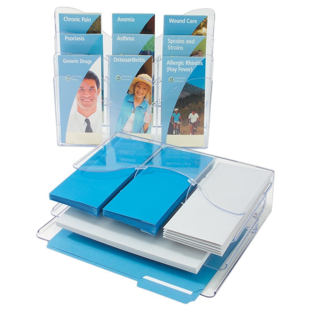 Deflecto 47631 3 Tier Document Organizer Clear 9 Compartments