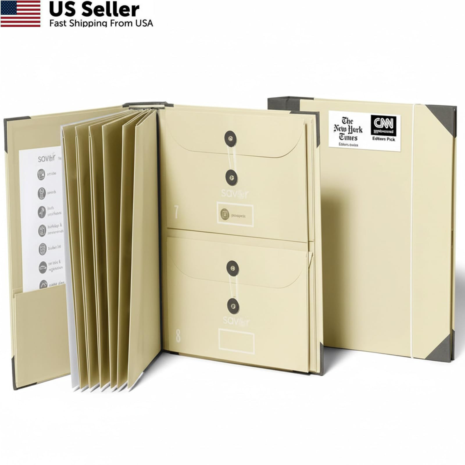 The Folio® Important Document Organizer by Savor | Binder with Guided Slate