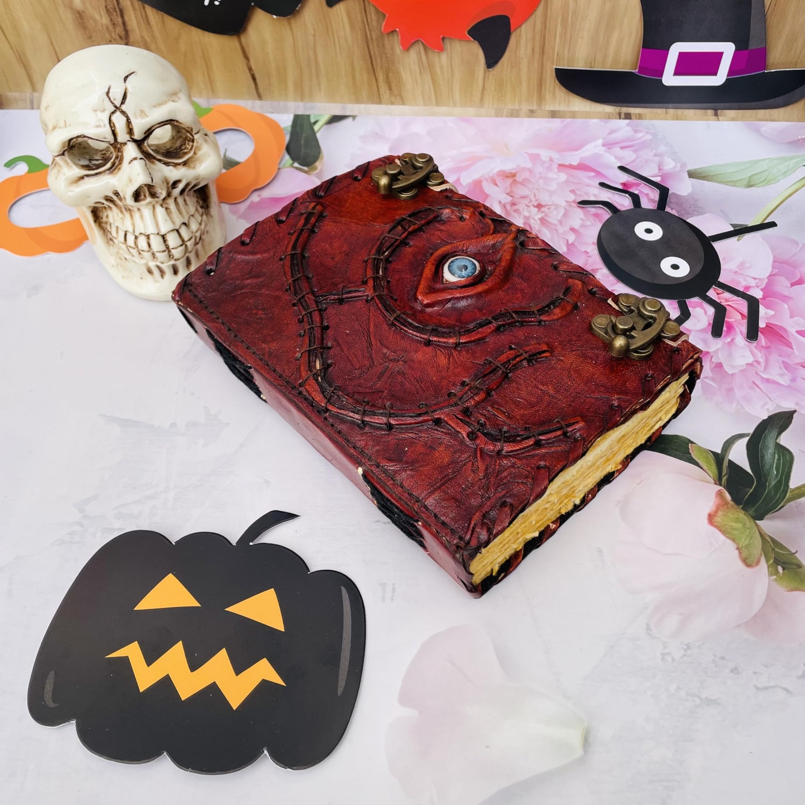 Hocus Pocus Book Of Spells, Grimoire Spell Books 7×5, Antique brown color
