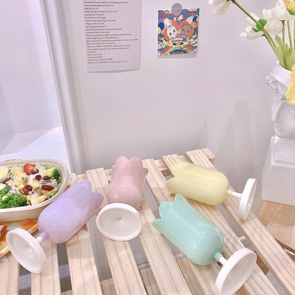 Zenarao Tulip-Shaped Desk Organizer – Multifunctional Pen Cup with Cable Pink