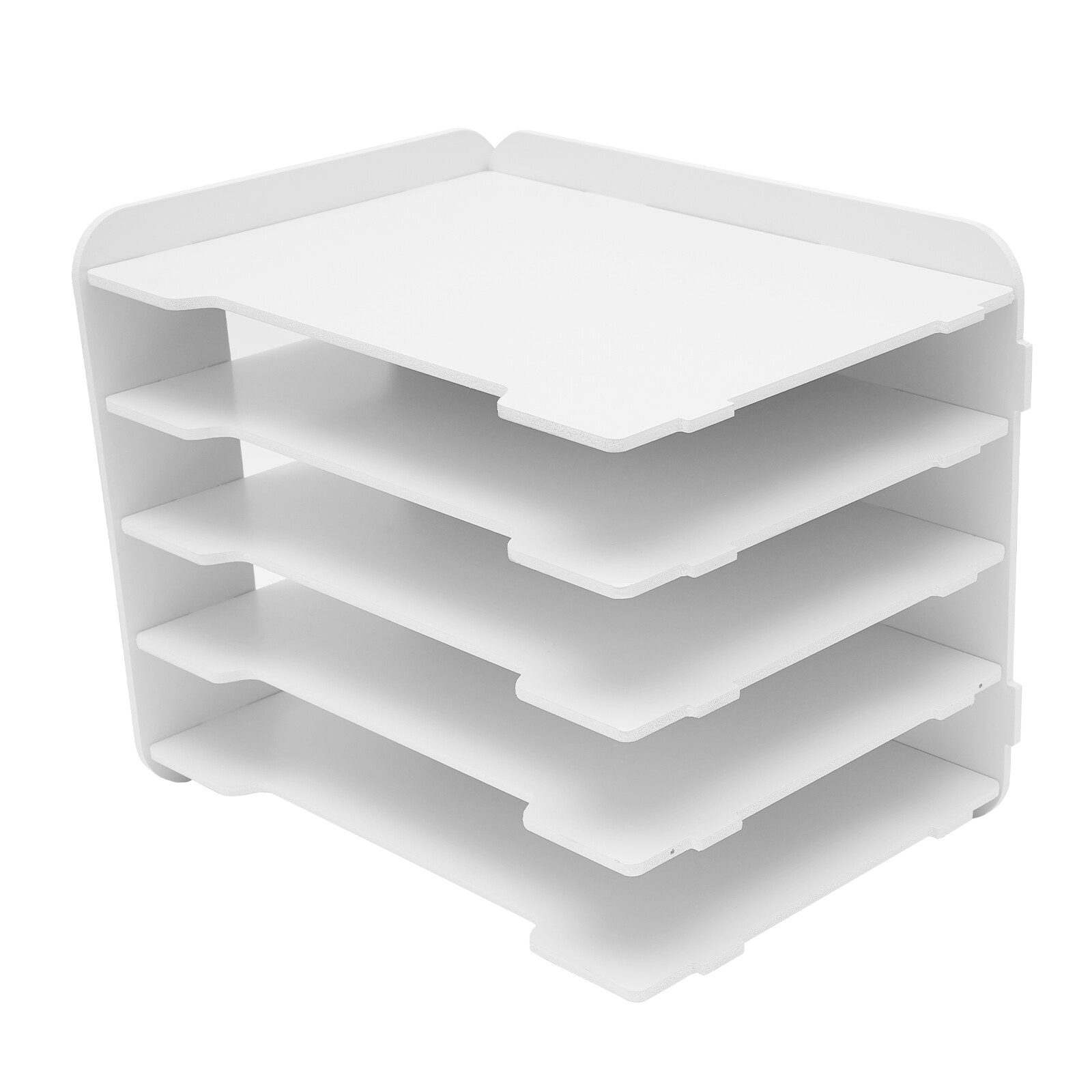 Stackable File Organizer Tray Desk Desktop Paper Document Tray Holder 5 Tiers