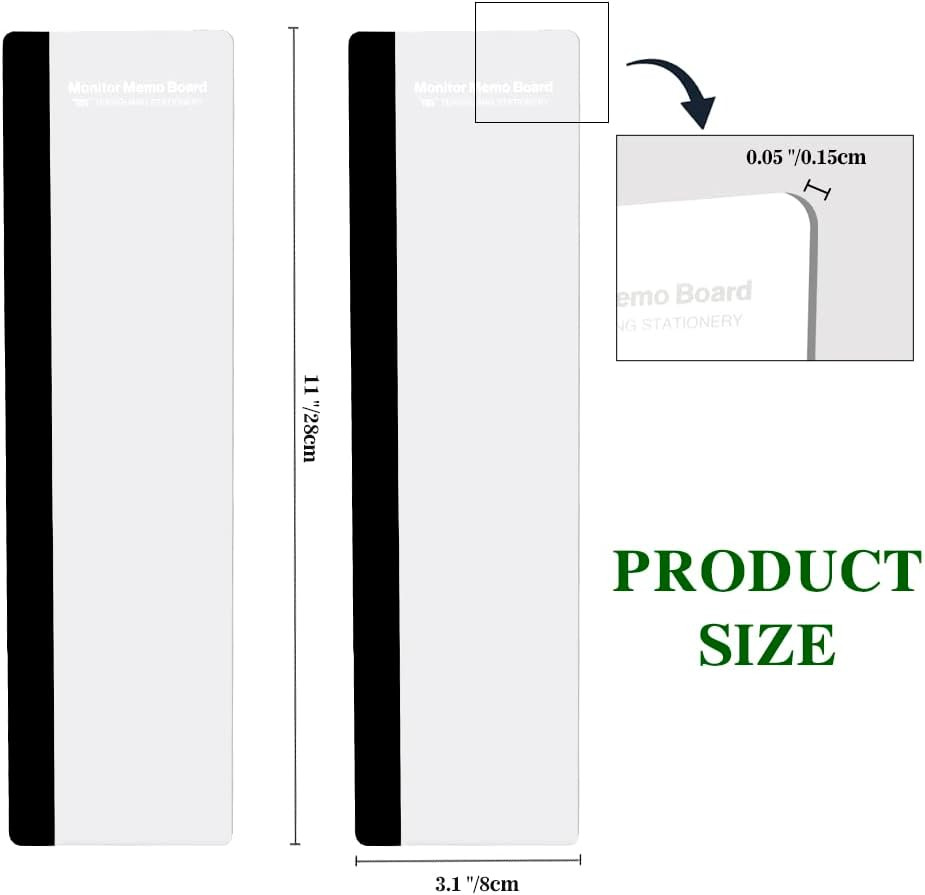 Office Desk Accessories 2Pcs Computer Monitor Memo Board Message Board Transpare