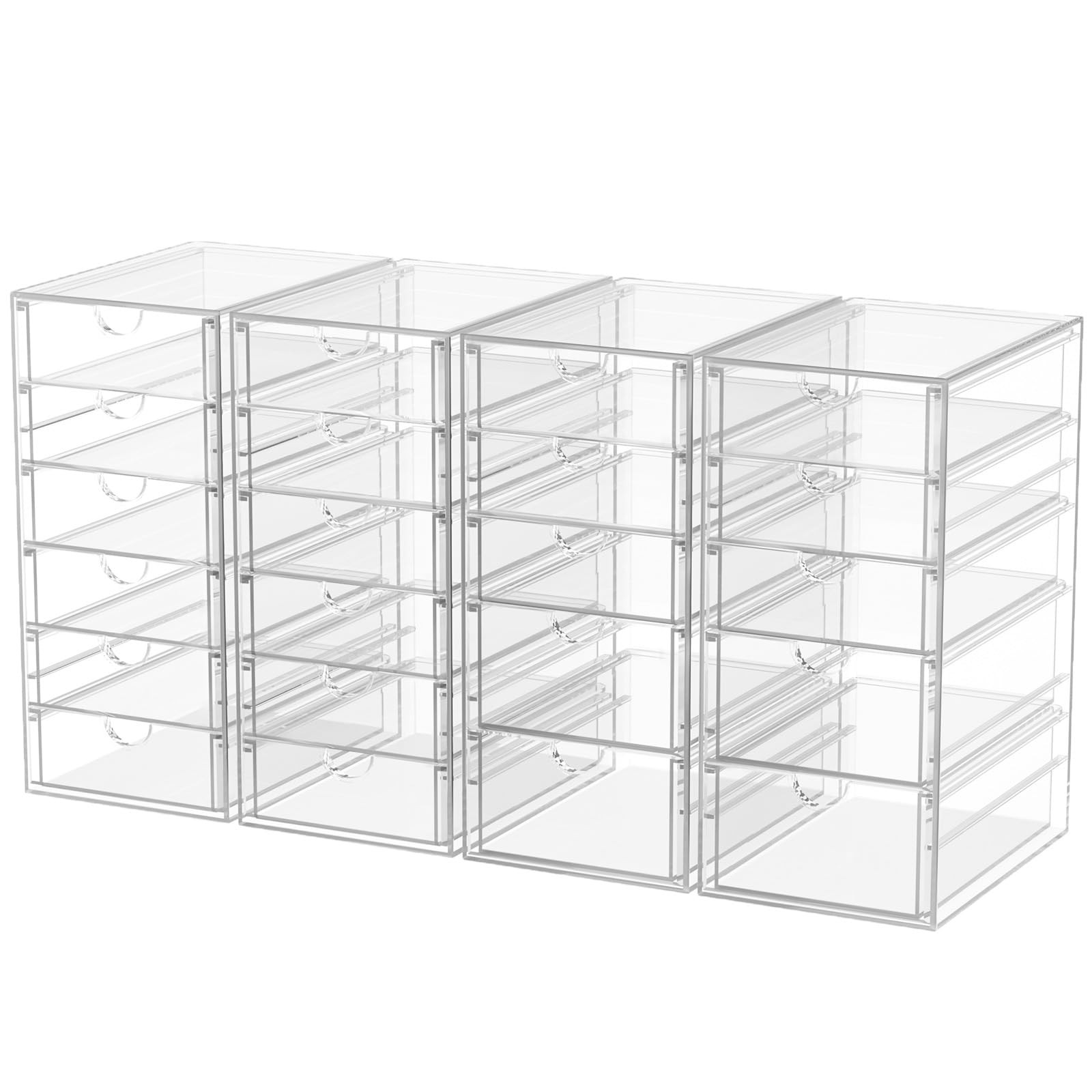 Desk Organizers And Accessories With 22 Drawers, 4 Pack Office Desktop Drawer…