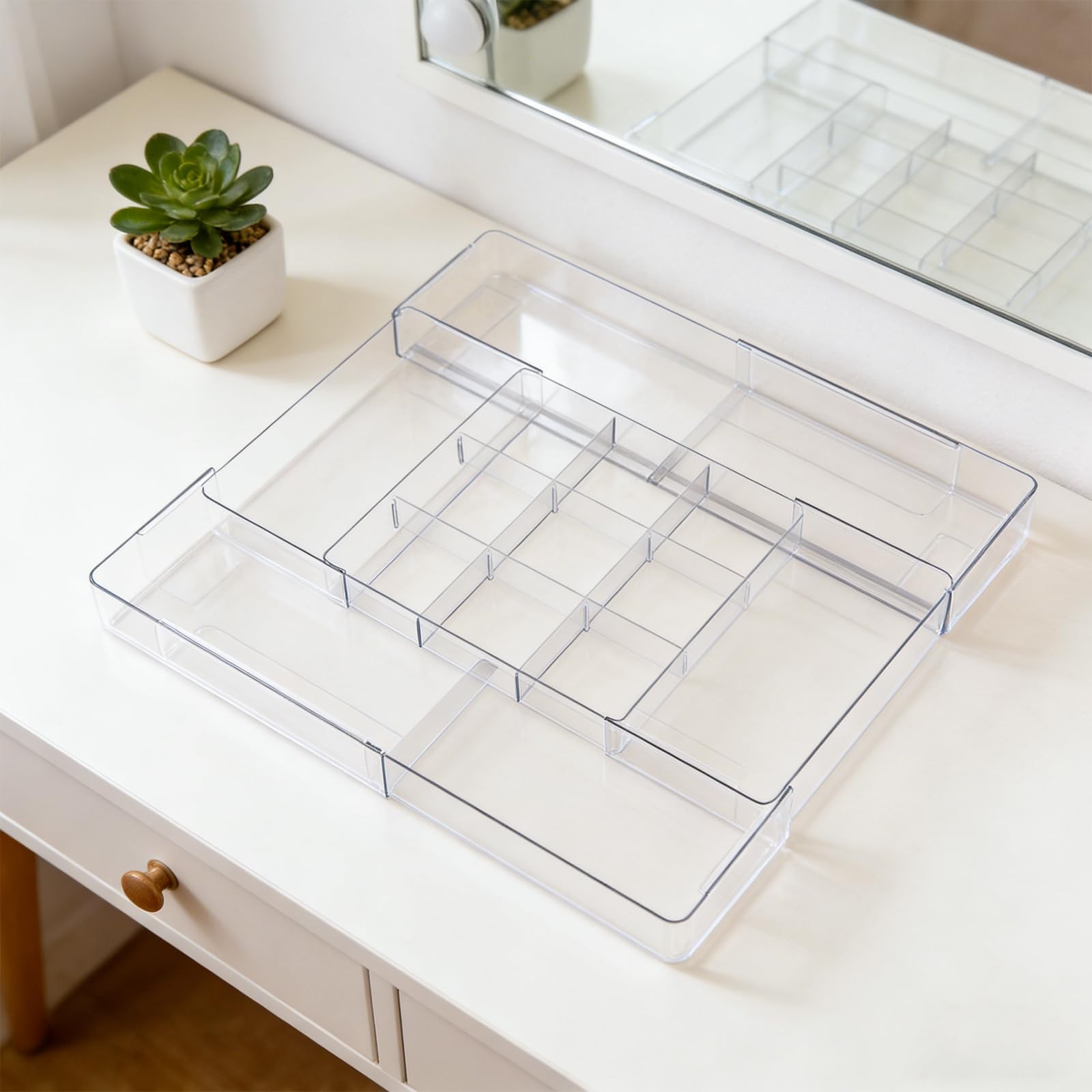 Acrylic Drawer Organizer, Expandable Drawer Organizer Trays, Desk Organizers …