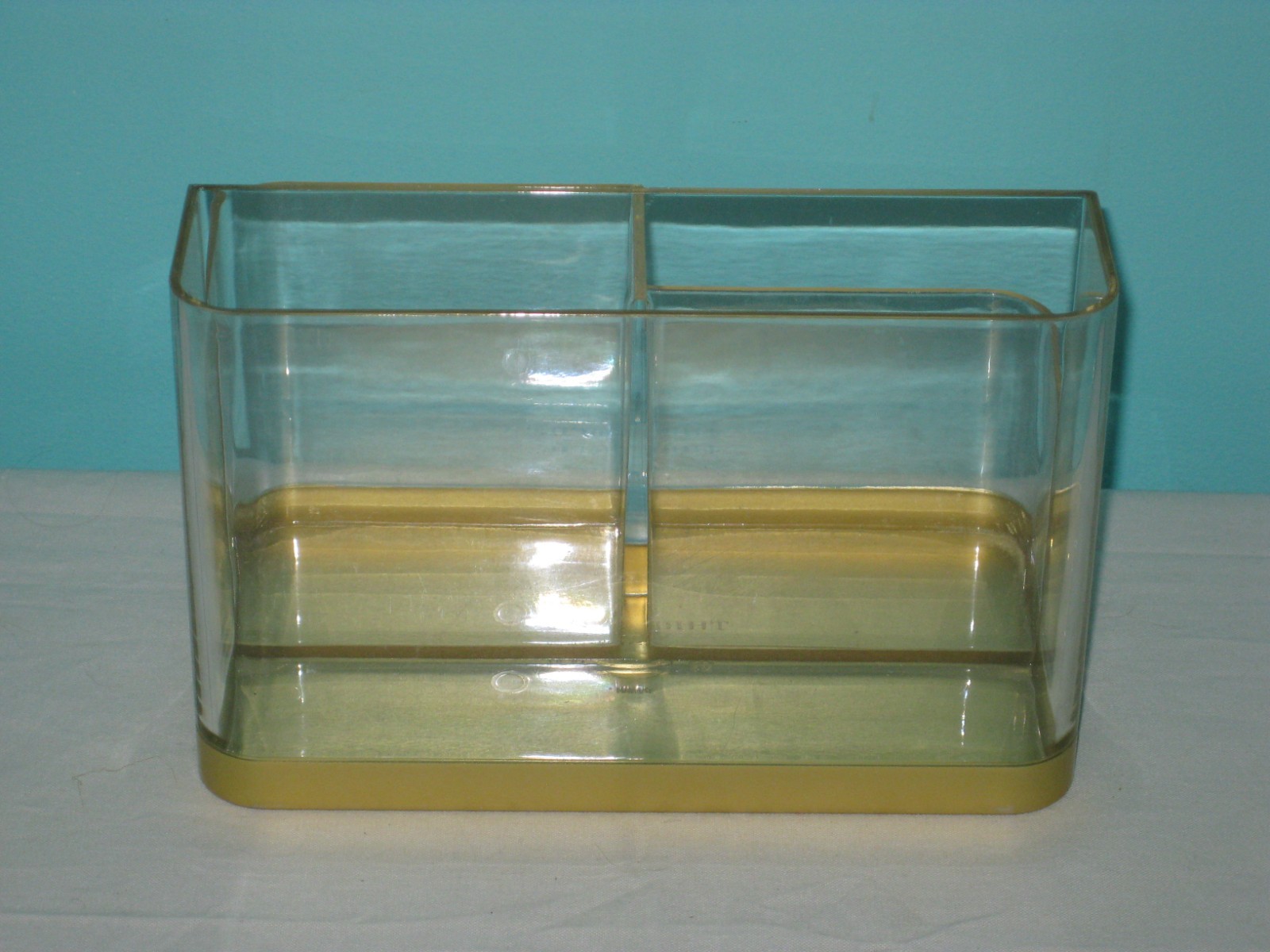 Threshold Acrylic Storage Makeup Desk Organizer Vanity Dorm Clear Gold Simple