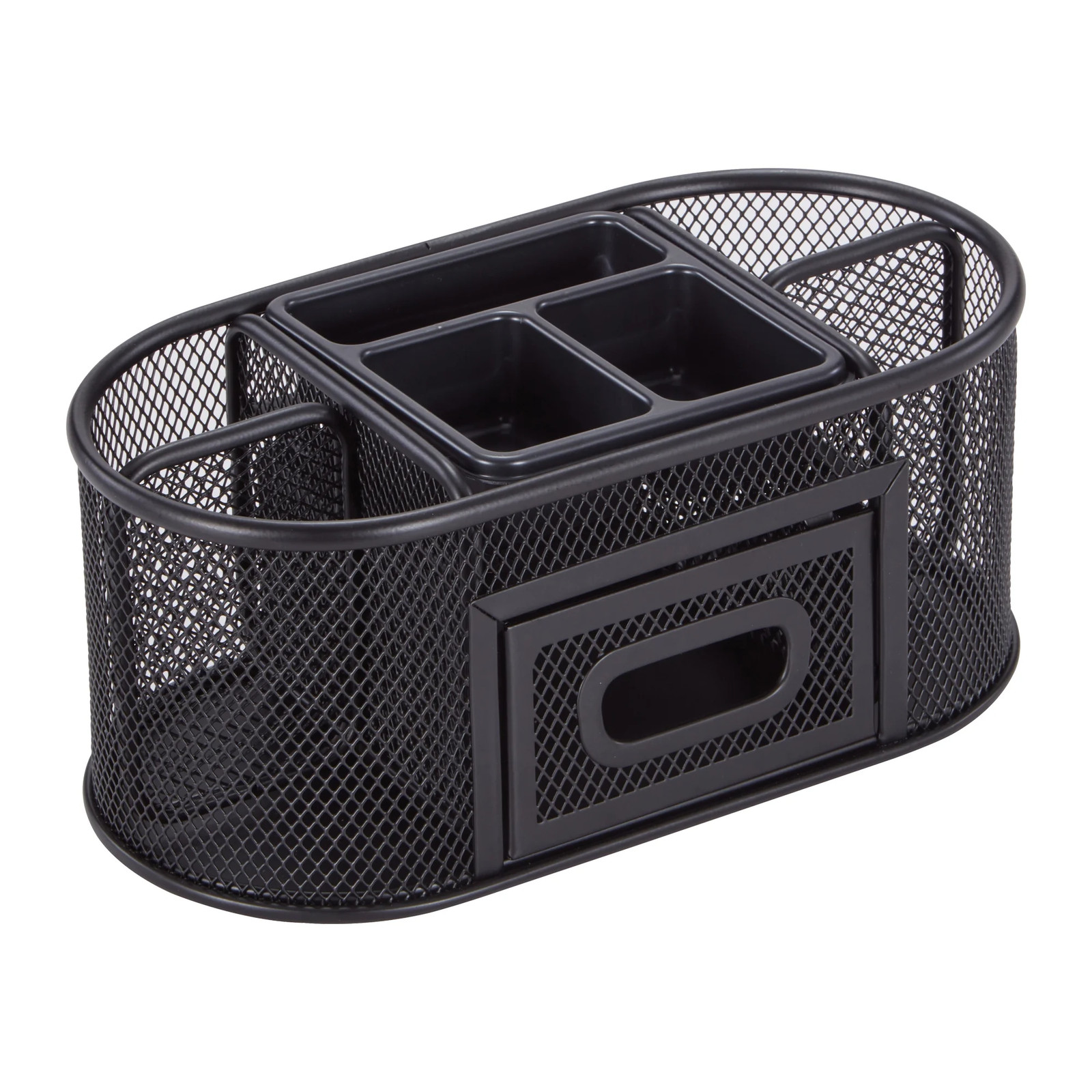 Pen+Gear Black Metal Mesh Desktop Organizer with 8 Compartments