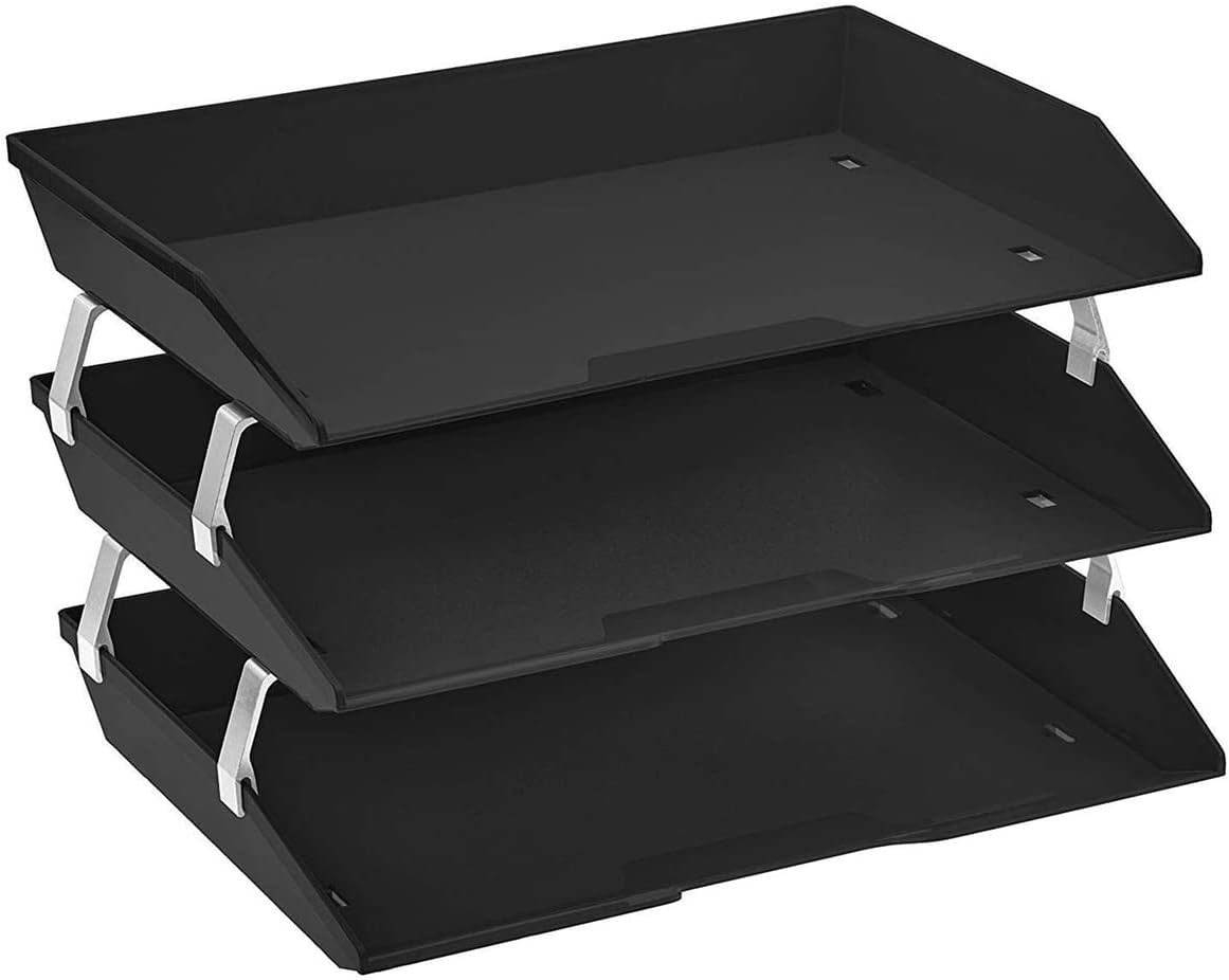 Facility 3 Tier Letter Tray, Side Load, Letter Size/A4, Desktop File Organize…