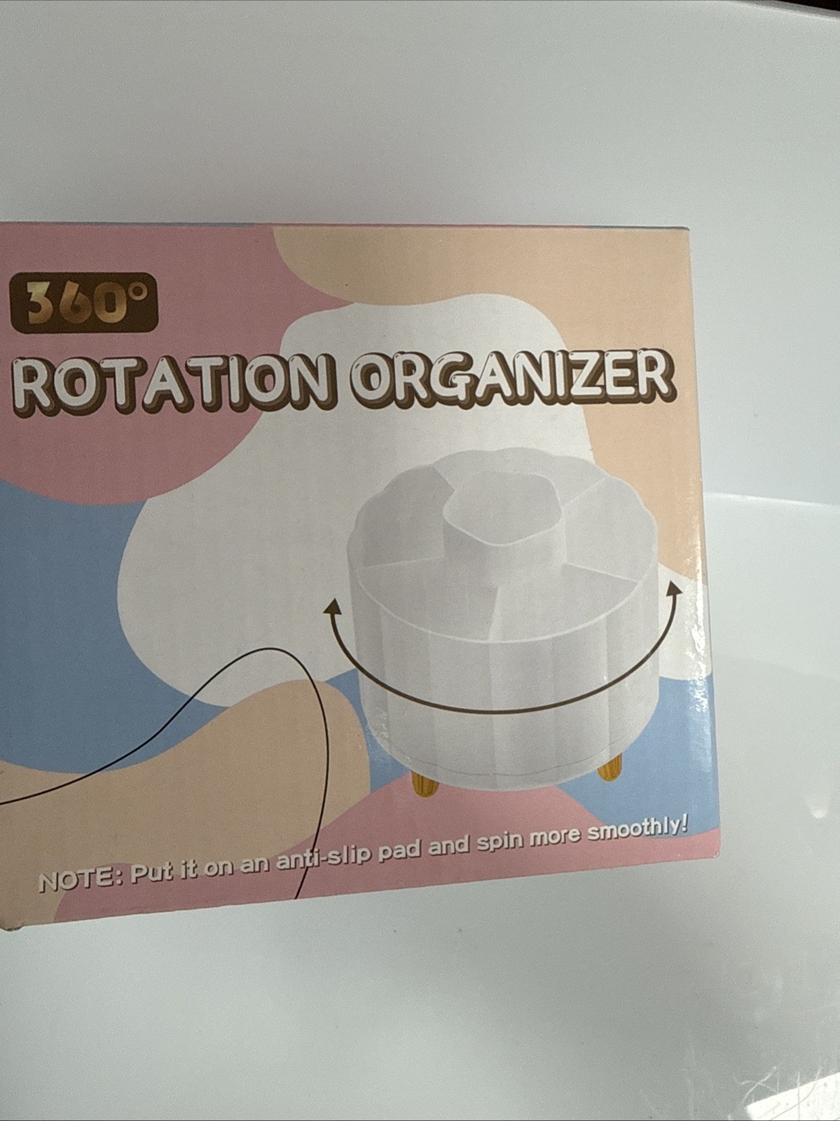 Desk Organizer For Pens And Pencils 360 Rotation White New In Box
