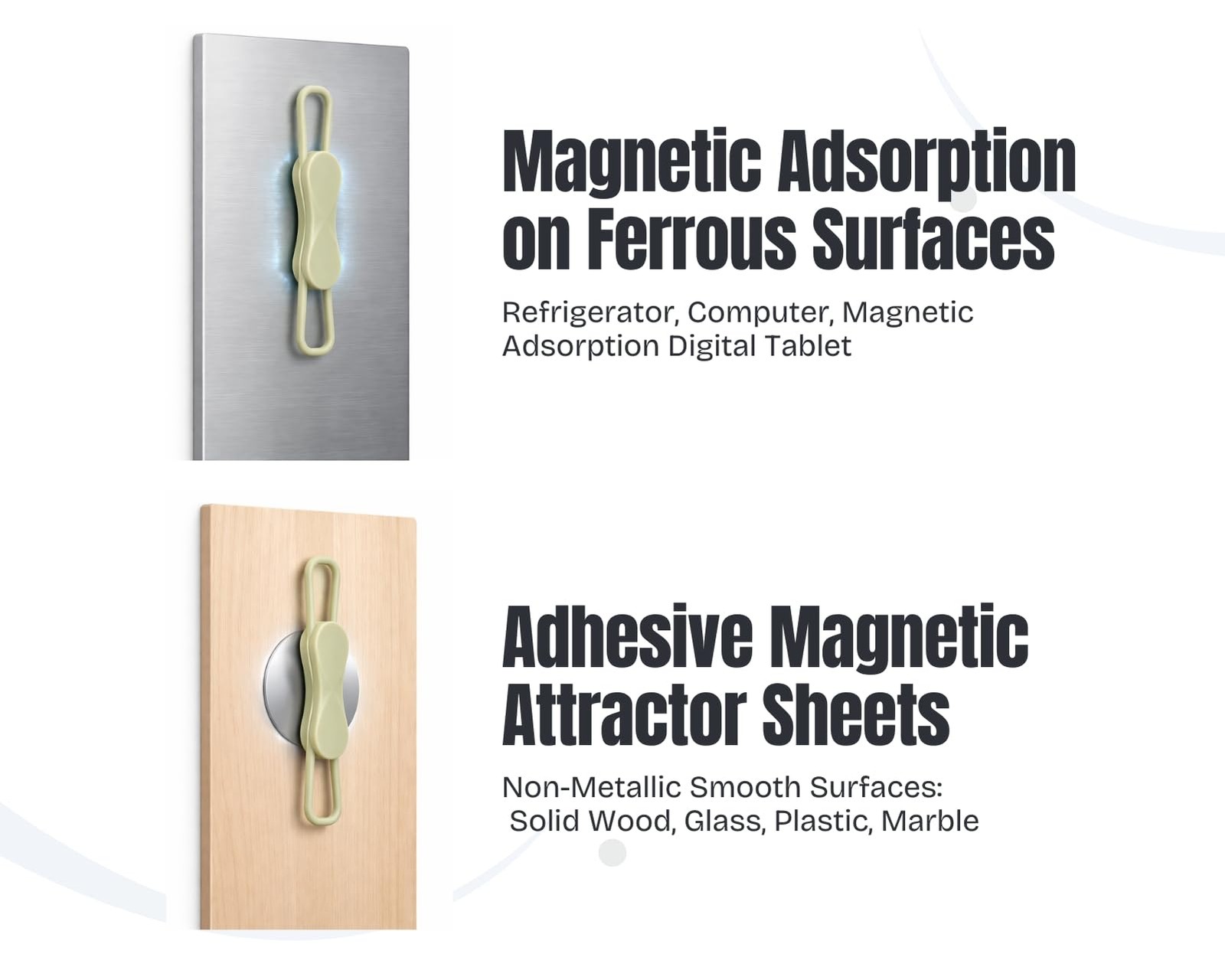 Magnetic Pen Holder for Fridge Silicone Pen Magnet Clips Magnetic Pen for Ref…