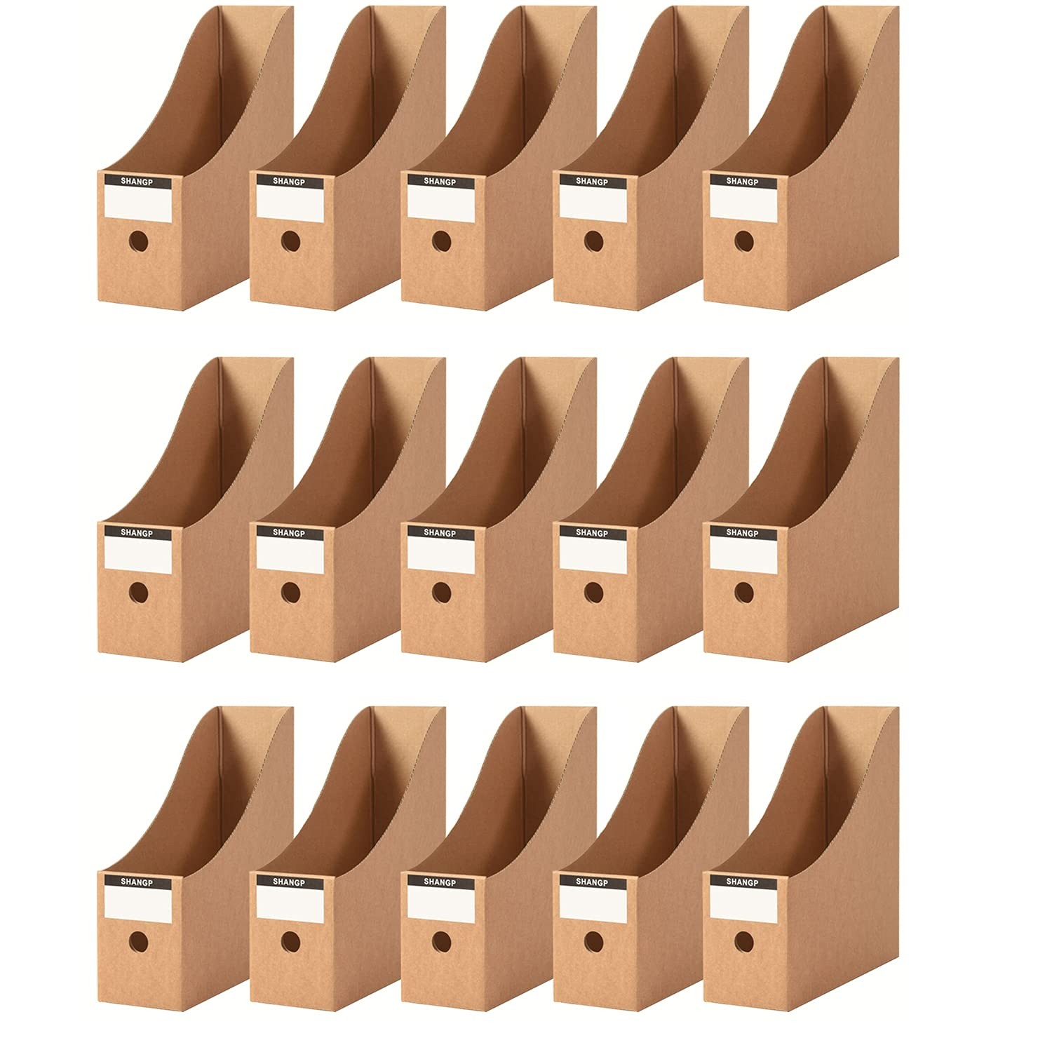 Foldable Desk File Holder Sturdy Cardboard Magazine Storage Box – Organize Home