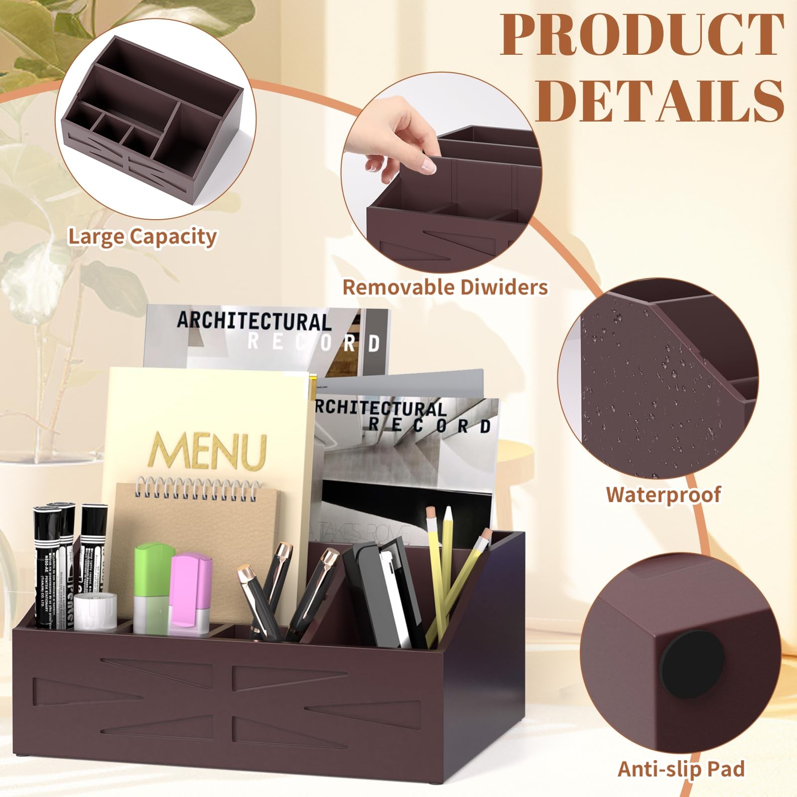 Large Organizer Countertop,Farmhouse Desk and Kitchen Countertop Storage, Let…