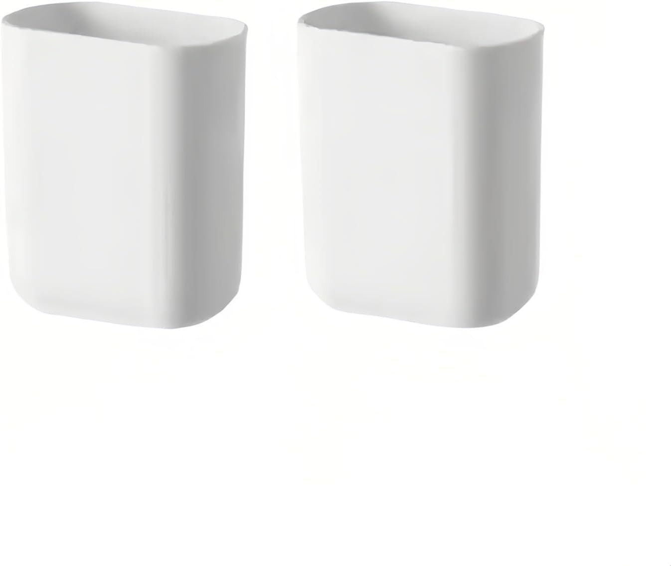 2 Pack Wall Mount Remote Holder Adhesive No Drill Storage Box for TV Phone White