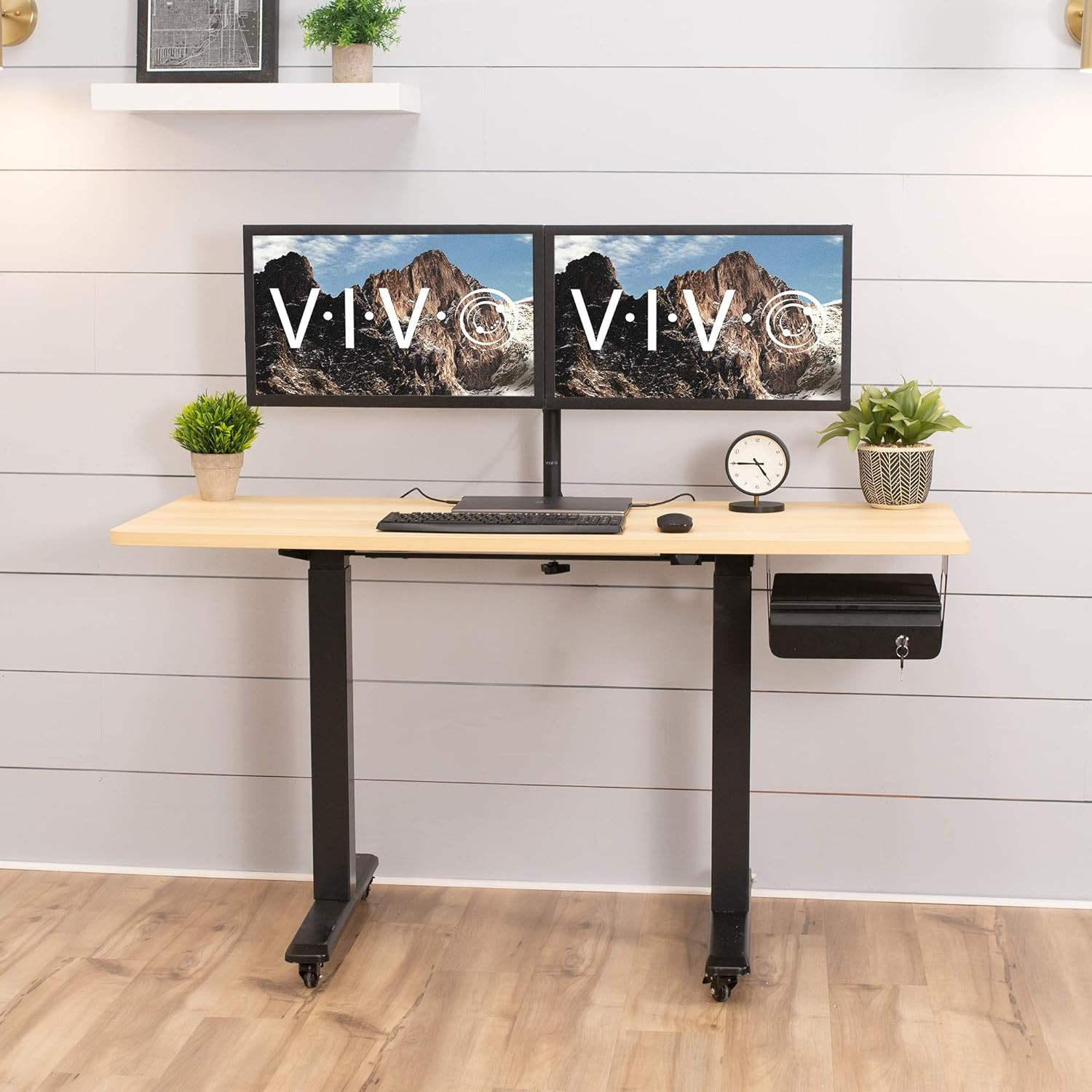 VIVO 13″ Lockable Under Desk Drawer – Secure Steel Storage Organizer, Black