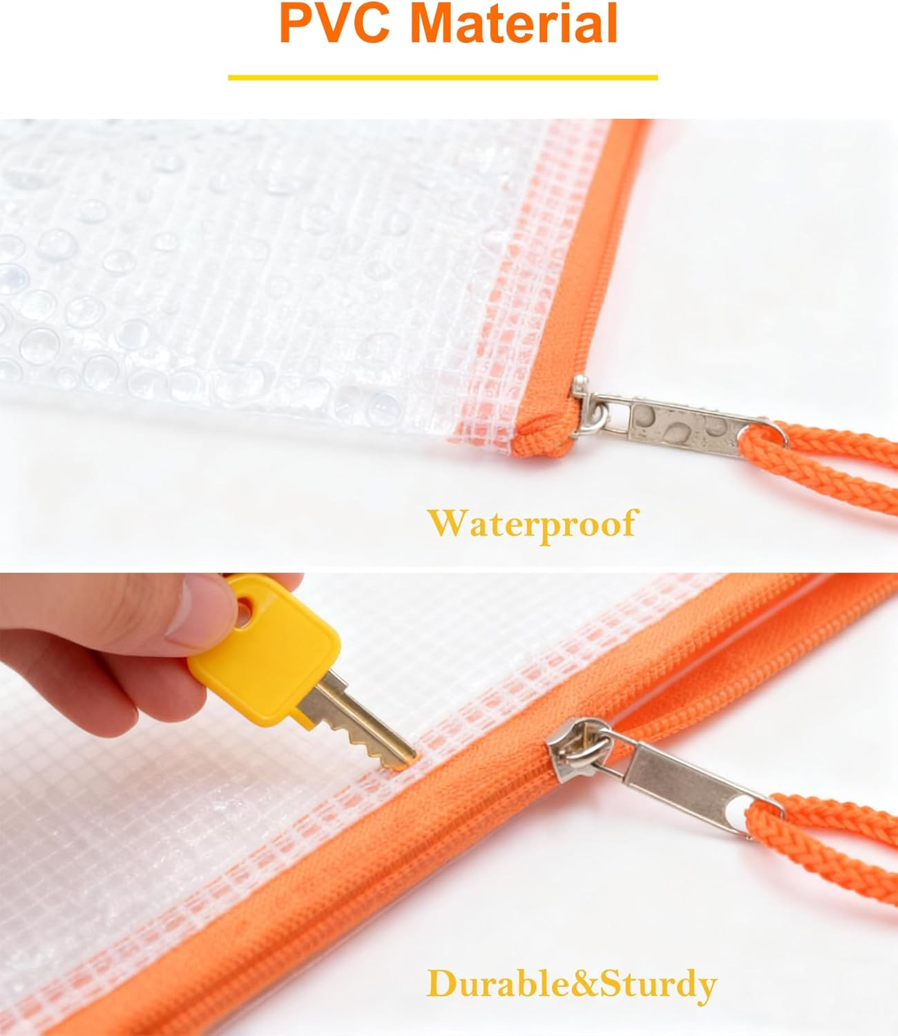 24 Pcs Lightweight Zipper Mesh Pouch Bags, Portable Clear Plastic A6 Storage