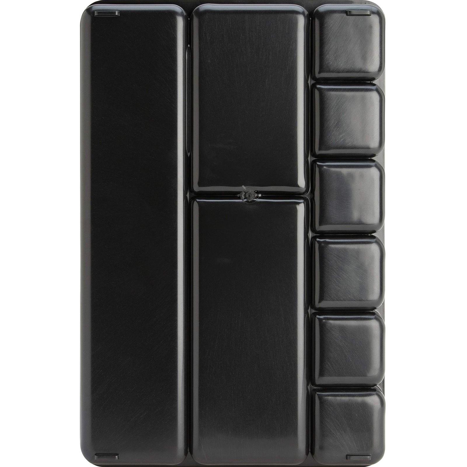 Drawer Tray Organizer, 9-Compartments, 9.38″ x 14″ x 1.25″, Plastic, Black