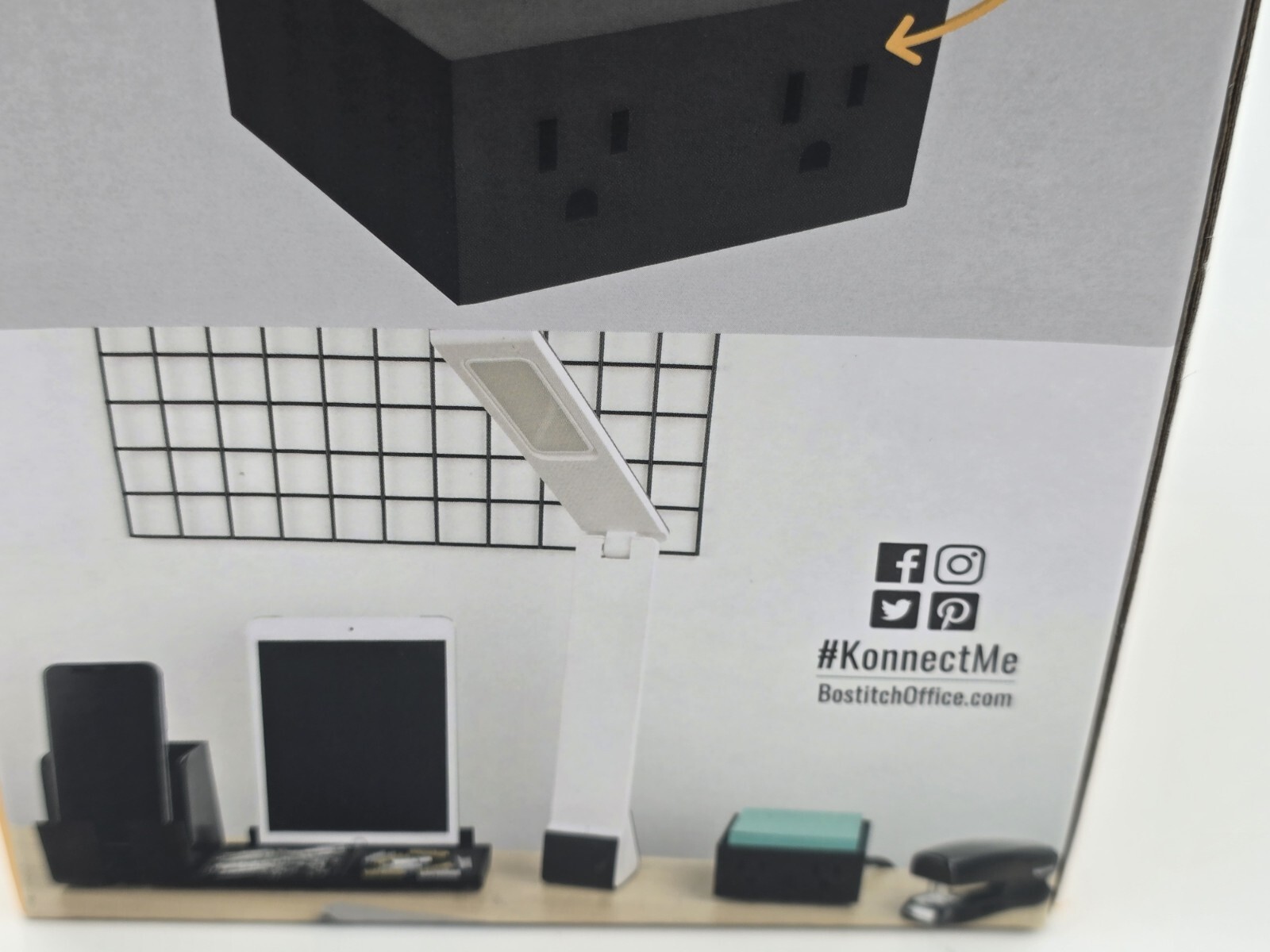 Bostitch Konnect Power Expansion Hub Desk Organizer, Pencil Cup – Black