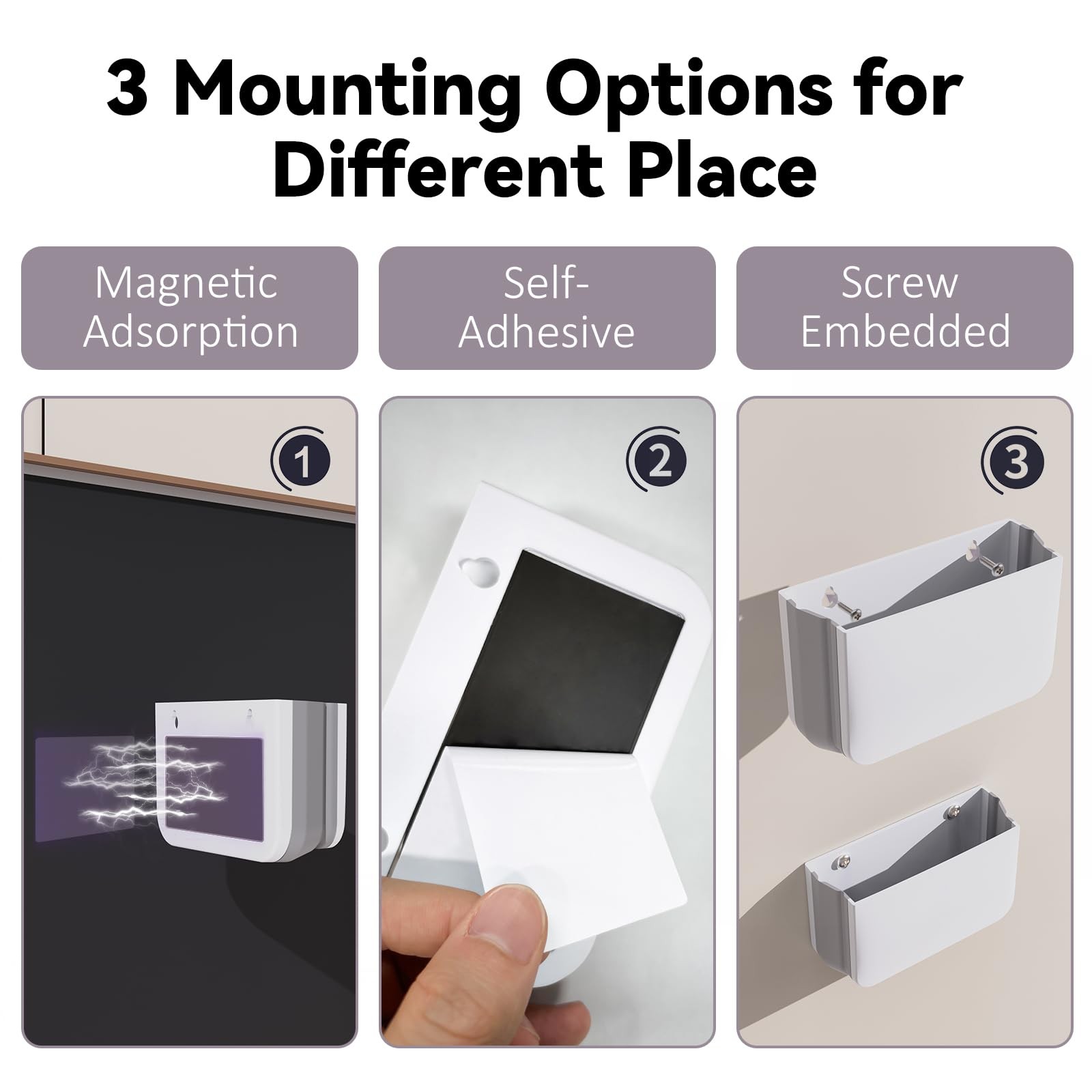 Magnetic Foldable Pen Holder, Dry Erase Marker Pencil White