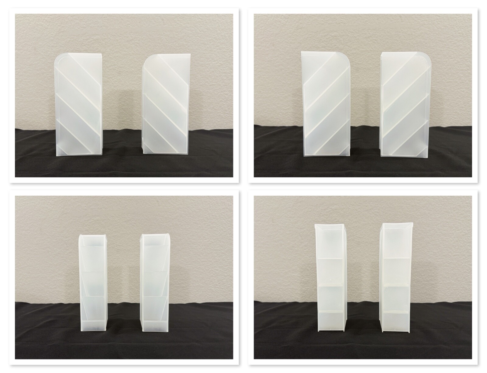 Frosted Pencil Holder Set 1 Large, 2 Small, 2 Cup – 5 Piece Set
