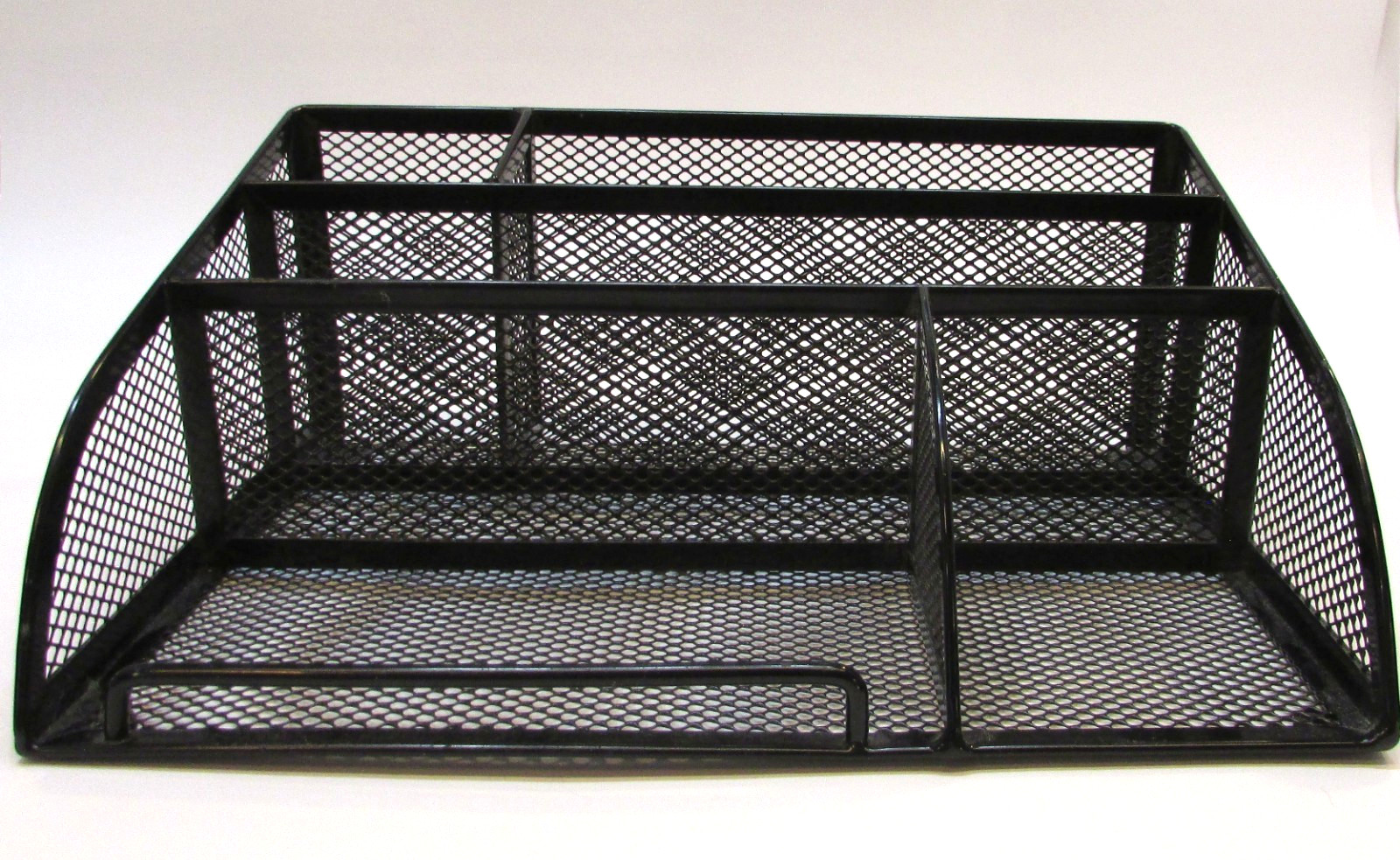 Black Steel Mesh School Home Office Desktop Organizer Horizontal or Vertical