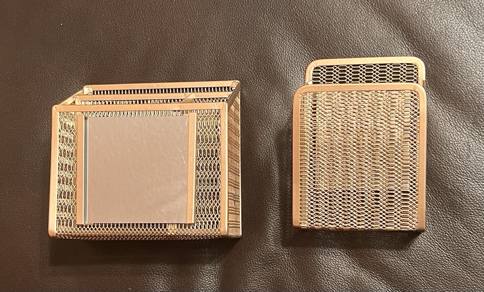 3-Piece Gold Magnetic Desk Organizer set.