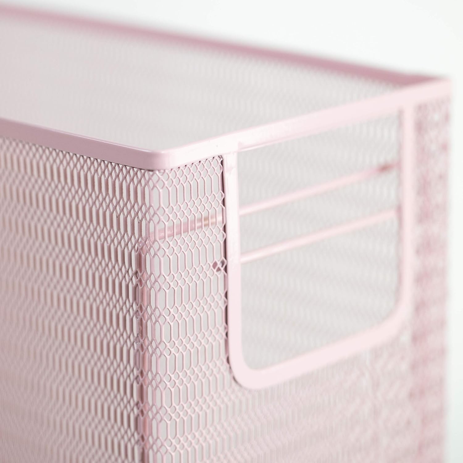 Pink Metal Desk Organizer Set – 5 Piece Office Accessories