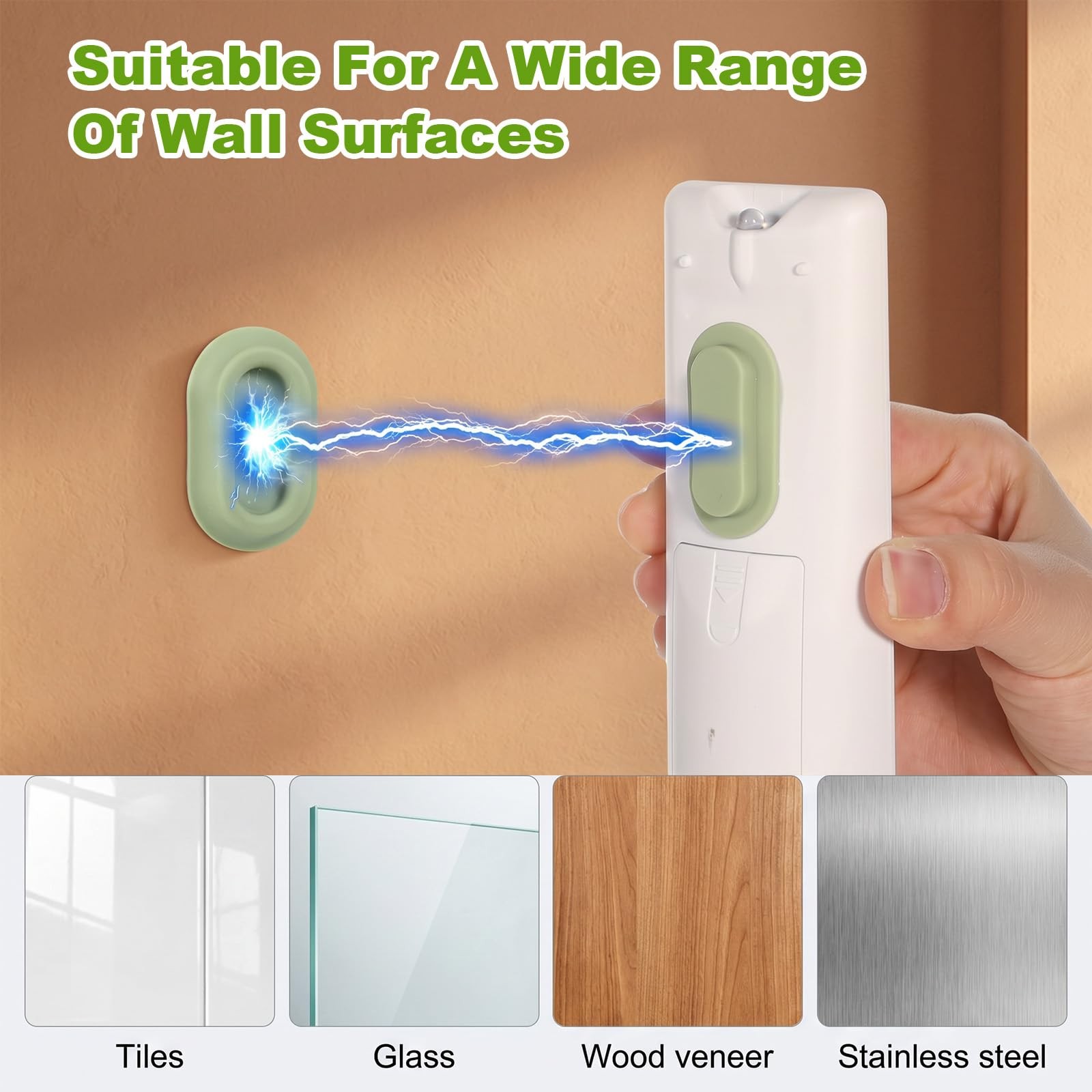 4 Pcs Remote Control Holder, Self-Adhesive Remote Control Organizer for TV, F…