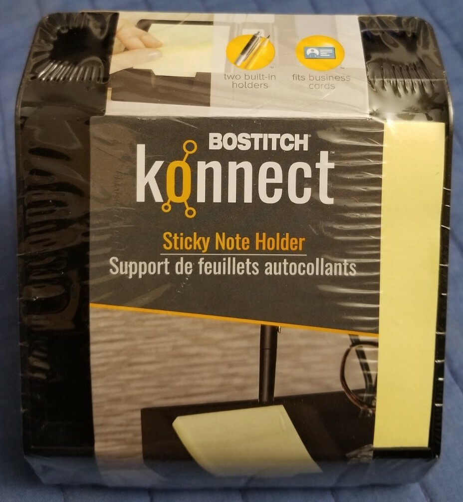 Bostitch Konnect Plastic Sticky Note & Card KT-CARD-BLK